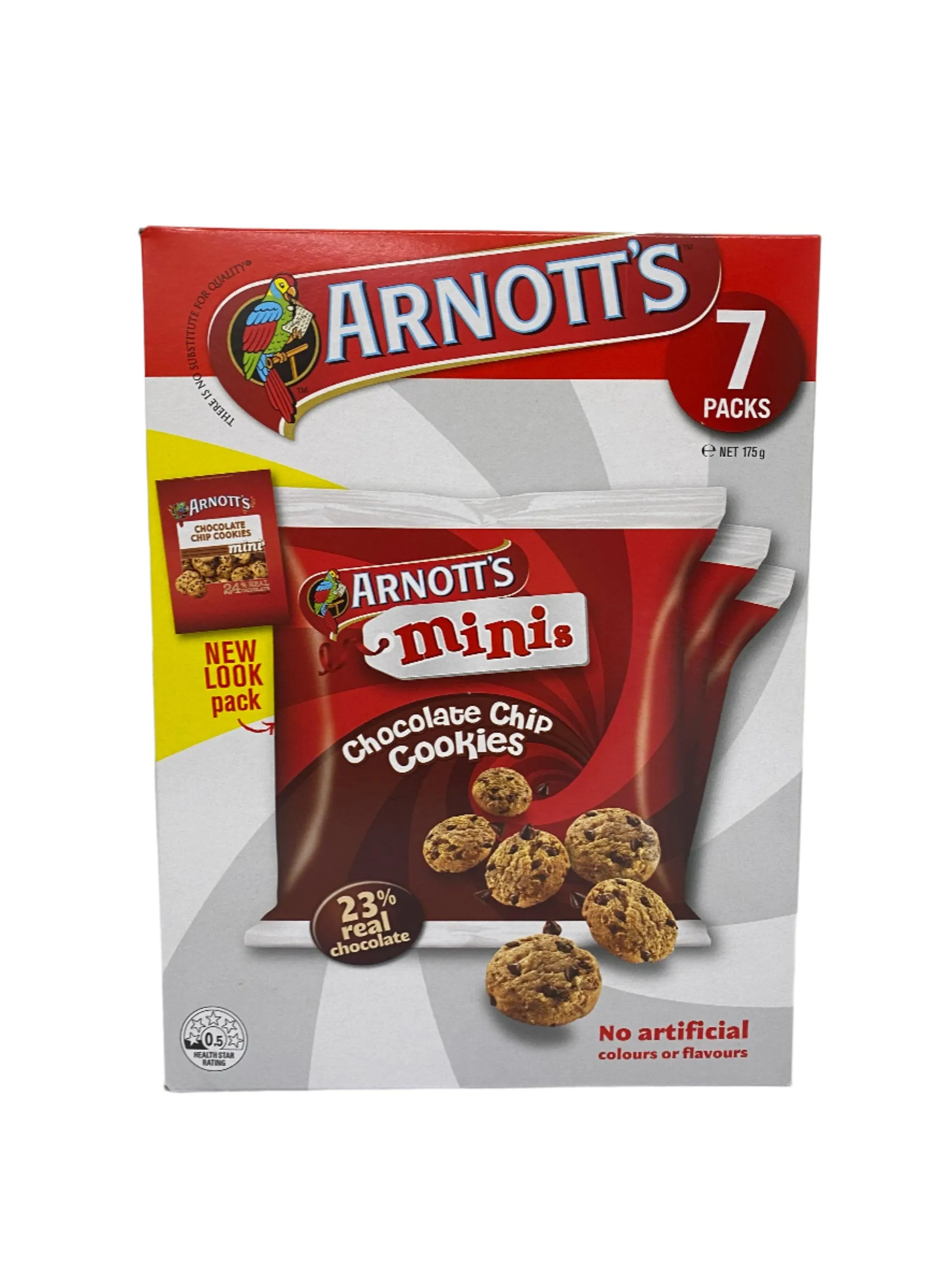 Arnotts Mini Chocolate Chip Cookies 7pk 175g