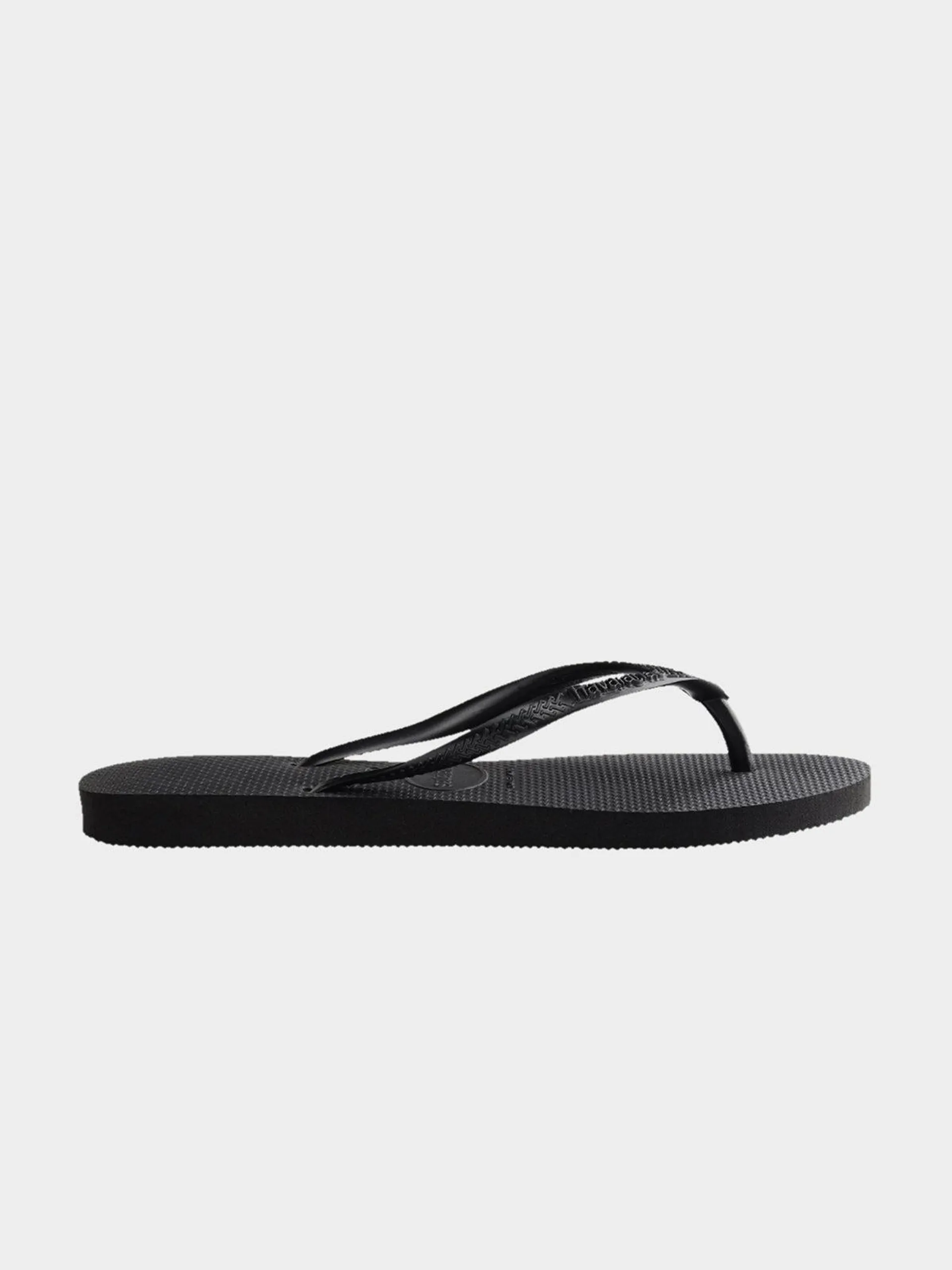 Unisex Slim Basic Thongs in Black