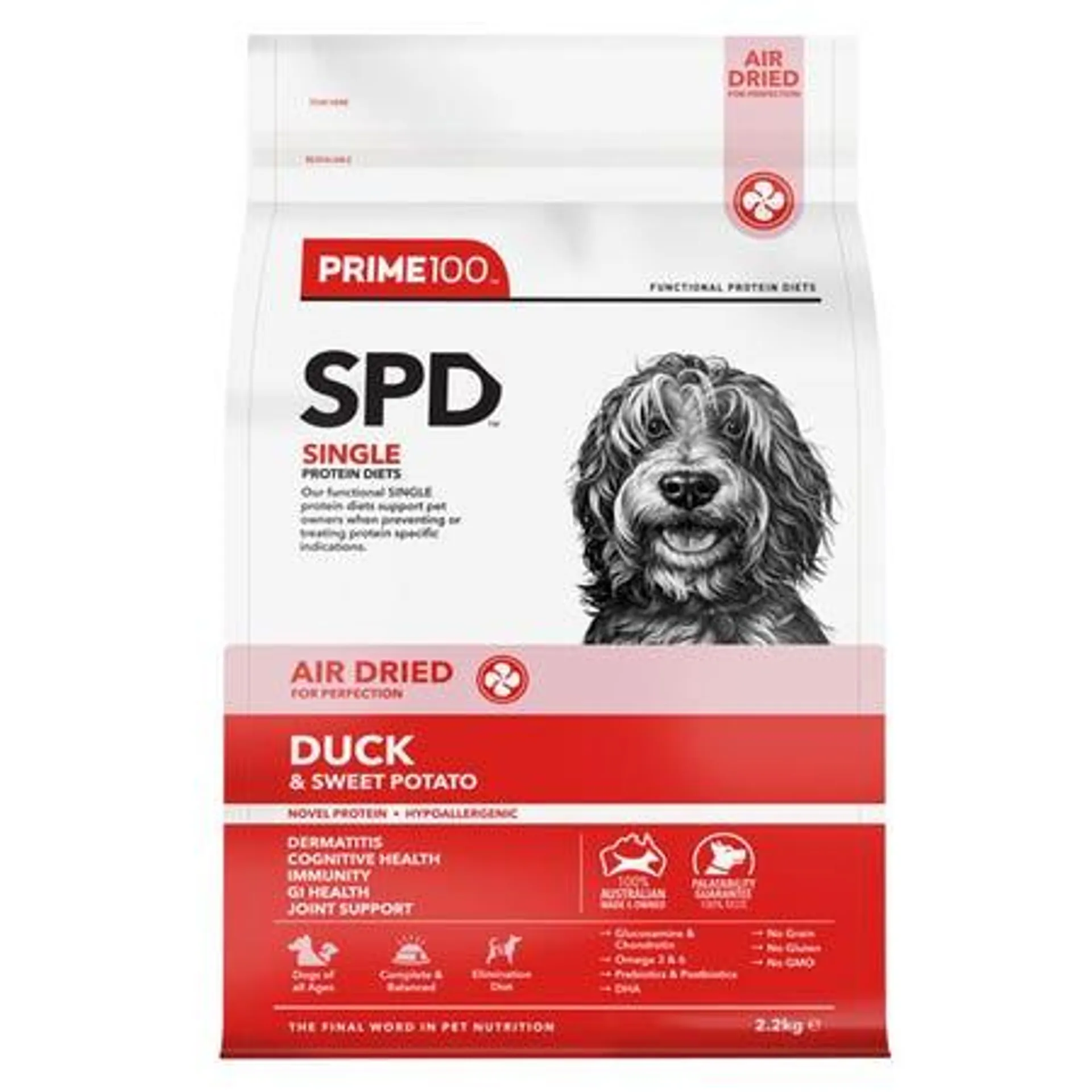 Prime100 Air Dried Duck & Sweet Potato Adult Dog Food