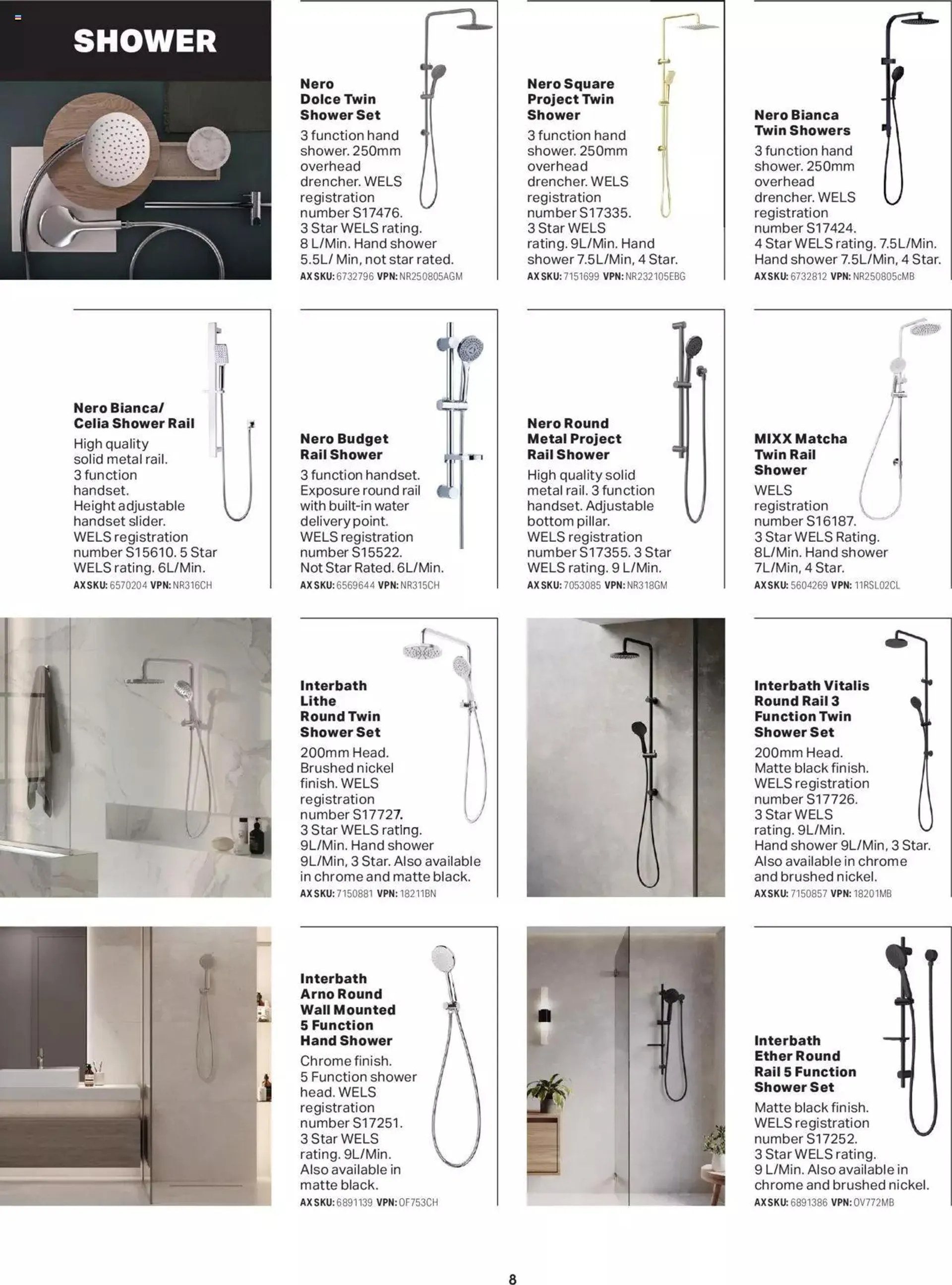 Mitre 10 Bathroom & Kitchen Selection Guide 2023 - Catalogue valid from 4 December to 31 December 2024 - page 8