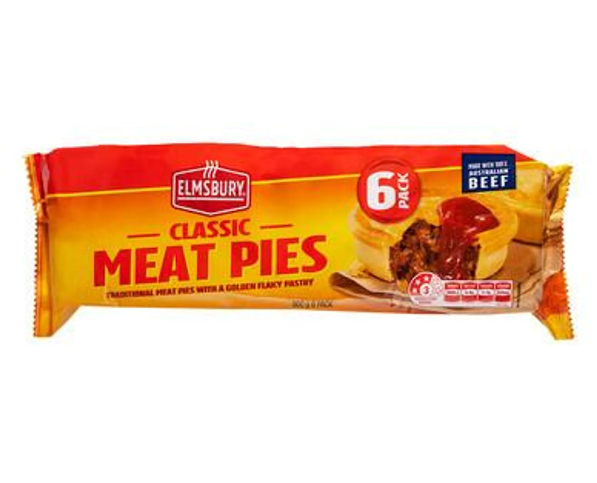 Elmsbury Meat Pies 6pk 900g