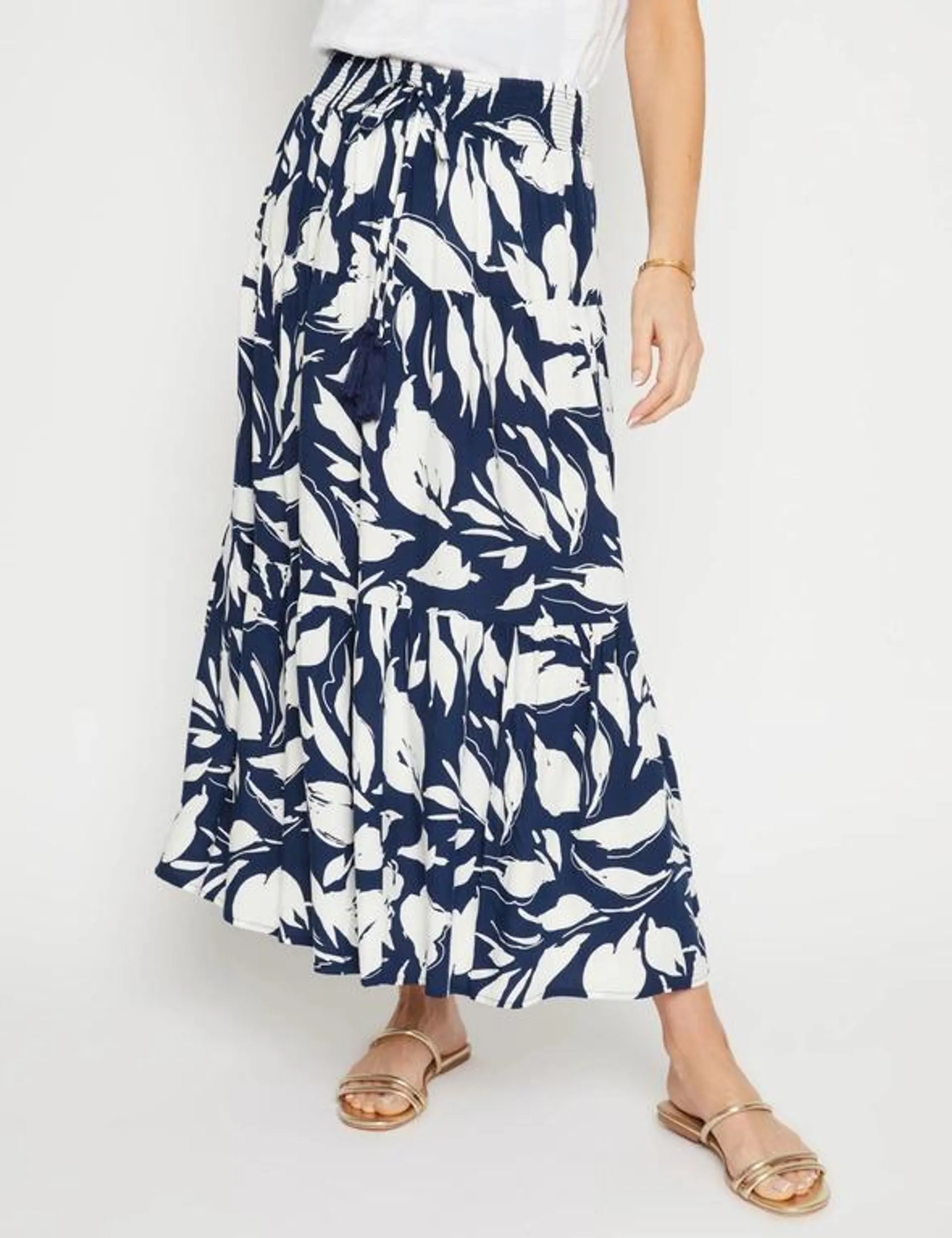 Millers Tiered Rayon Maxi Skirt