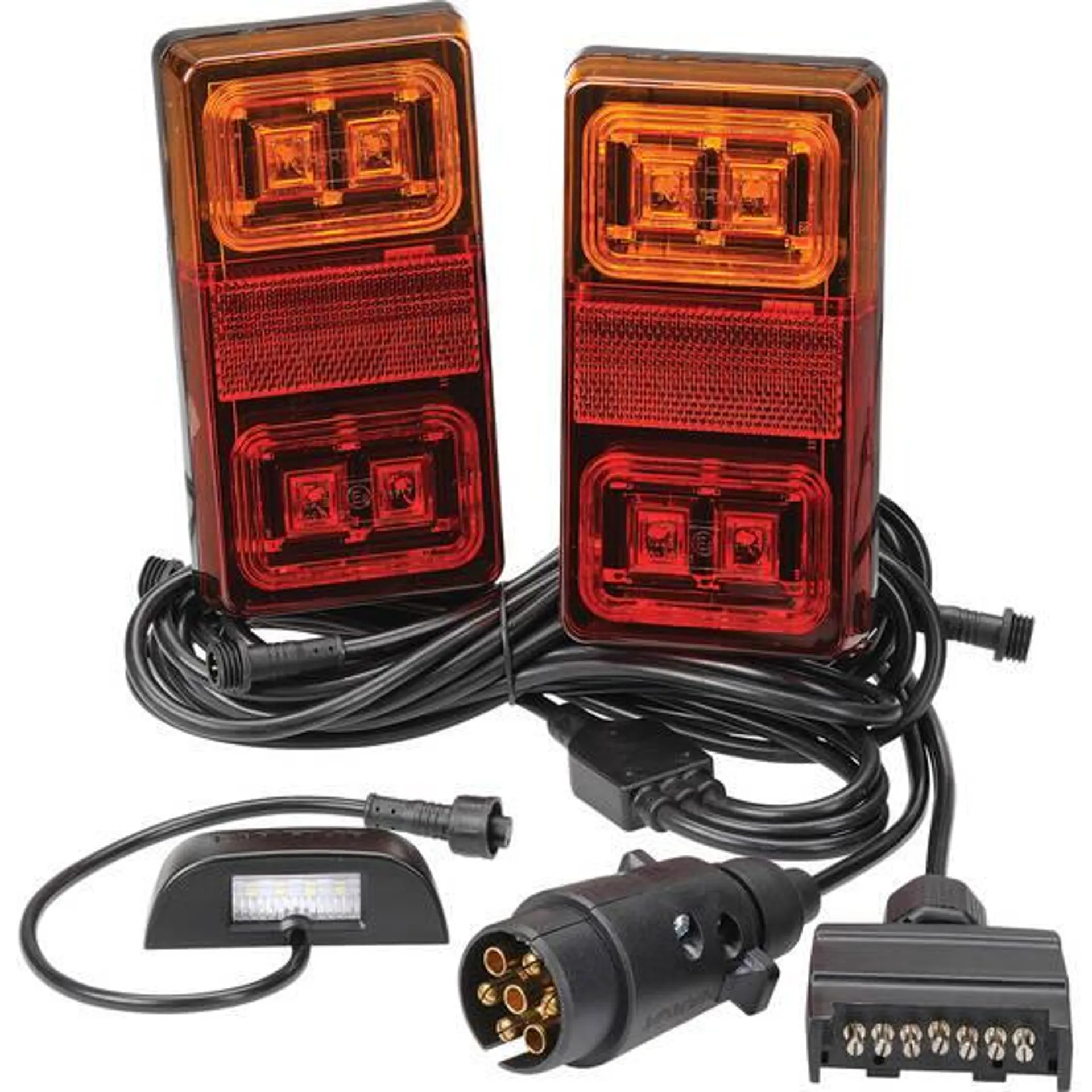 Narva 12V Trailer Plug & Play Kit - Square Lamps