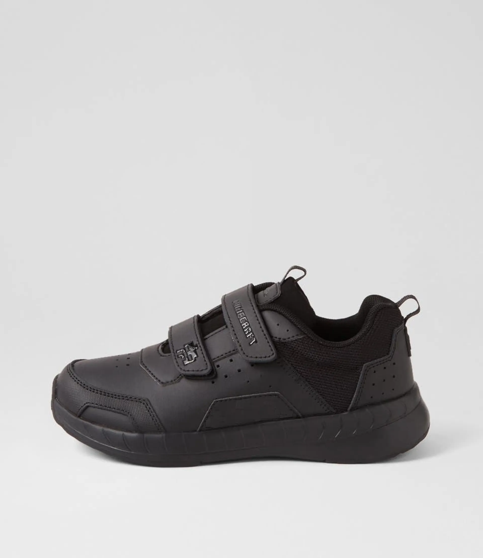 hendy jnr adj mc black leather sneakers