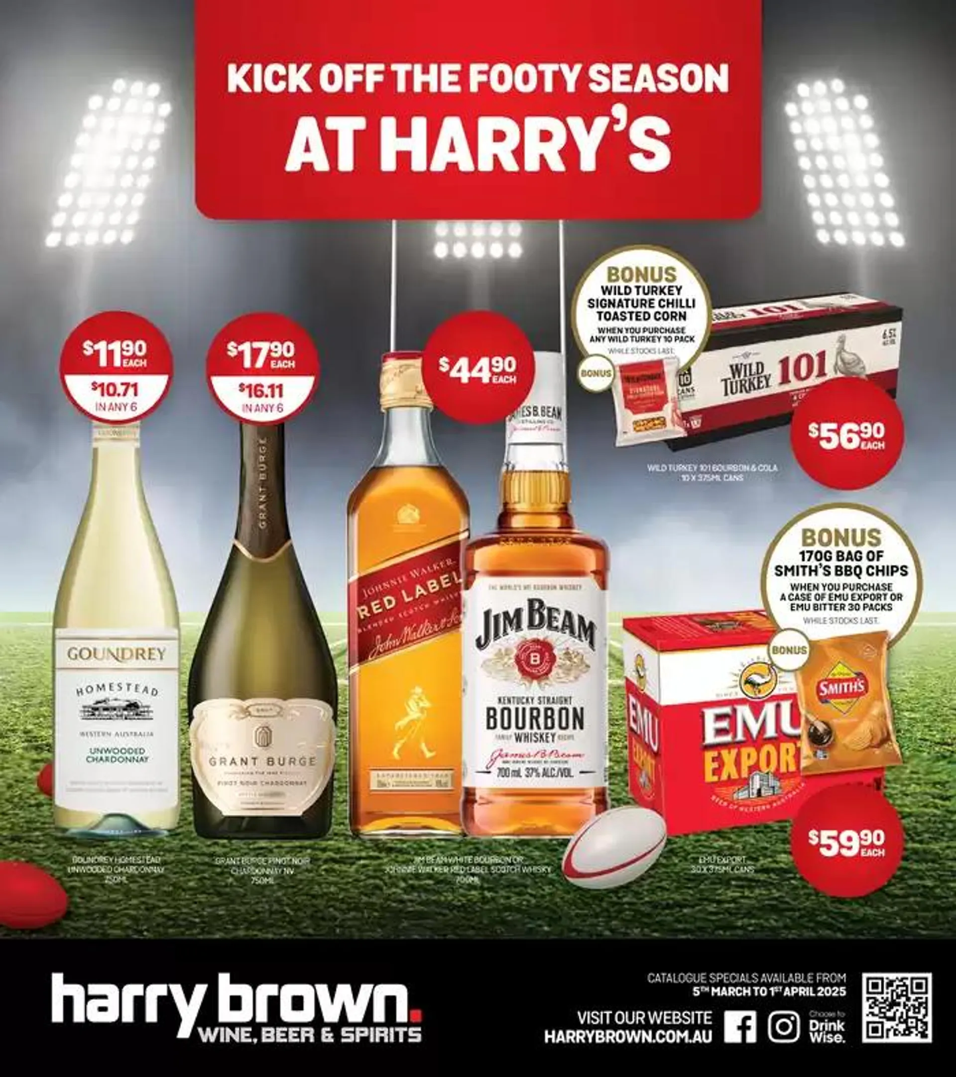 Kick Off The Footy Season at Harry's - Catalogue valid from 5 March to 1 April 2025 - page 1