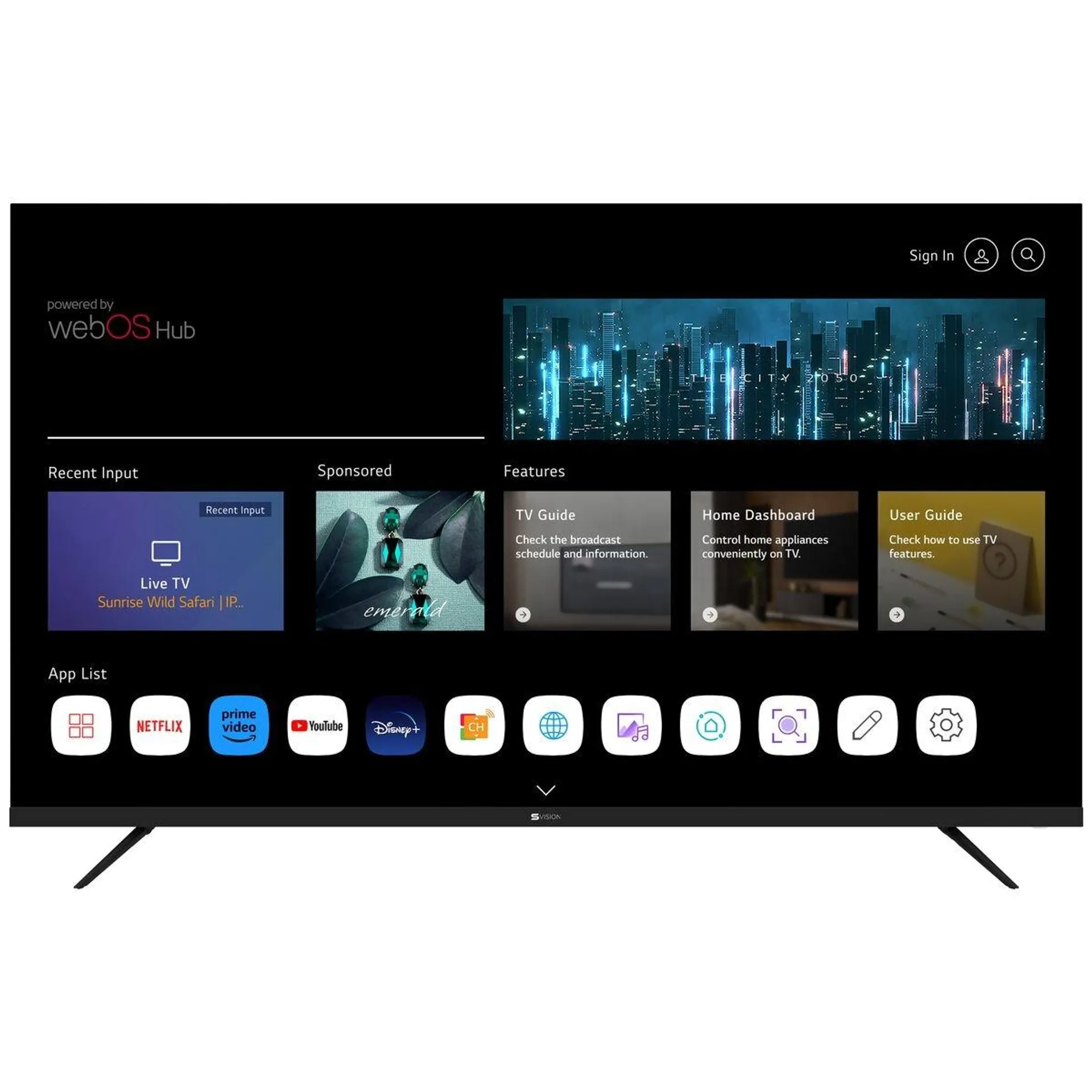 Seiki 55 Inch Svision 4K UHD Smart TV SVU550WOS