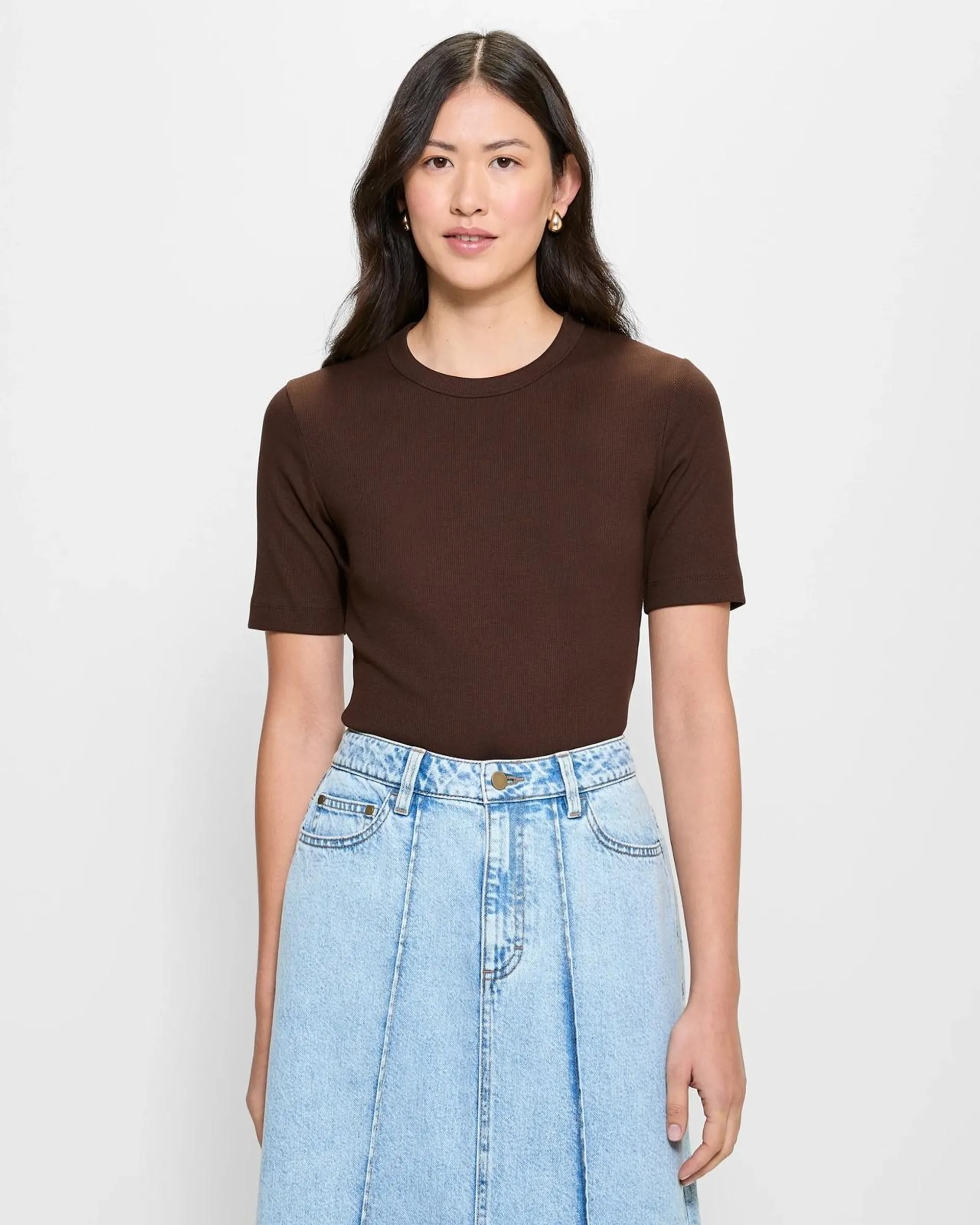 Australian Cotton Rib Layer T-Shirt