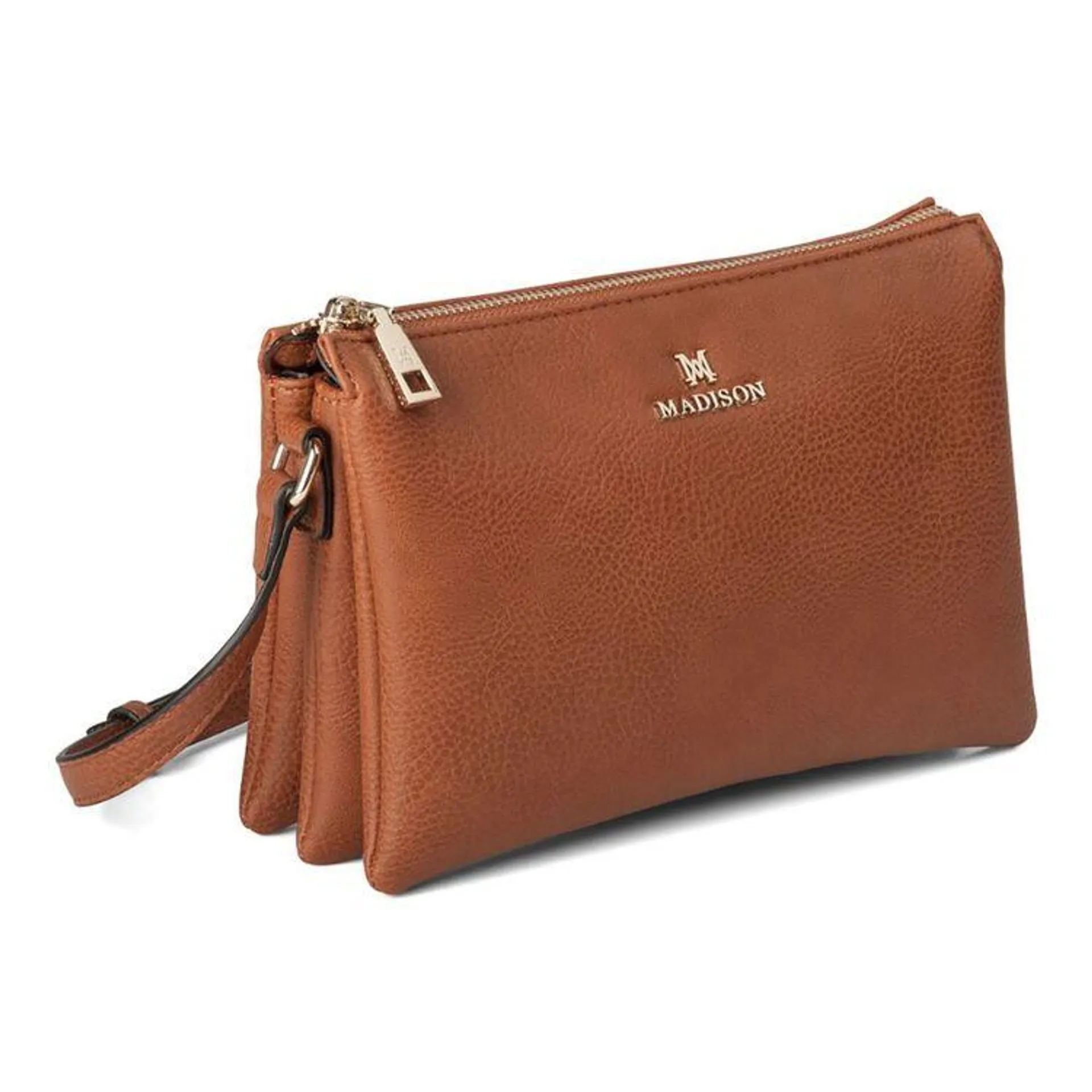 Madison Women's Avery Cross Body Bag Dark Tan One Size