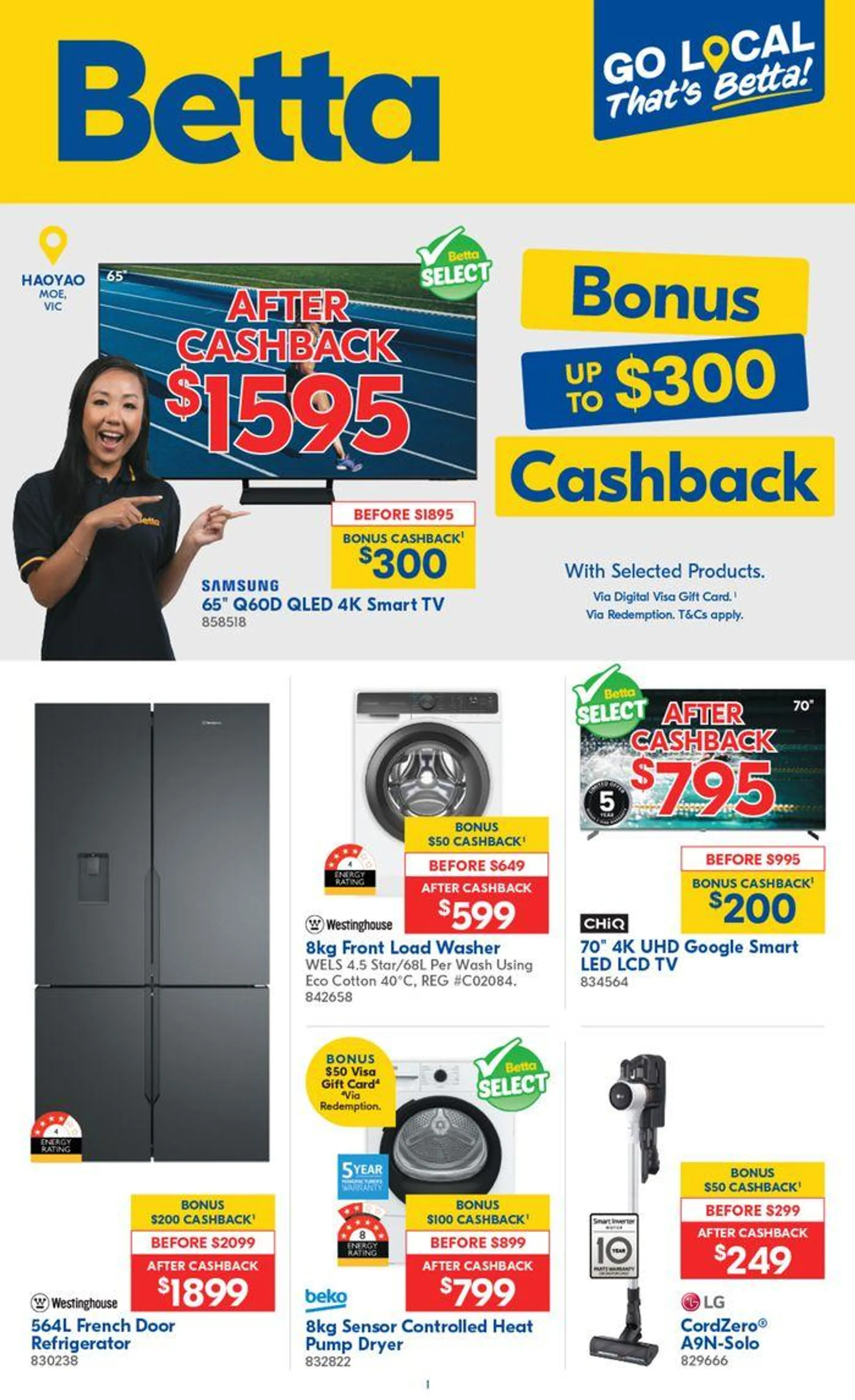 Bonus Up To $300 Cashback - Catalogue valid from 9 July to 21 July 2024 - page 1