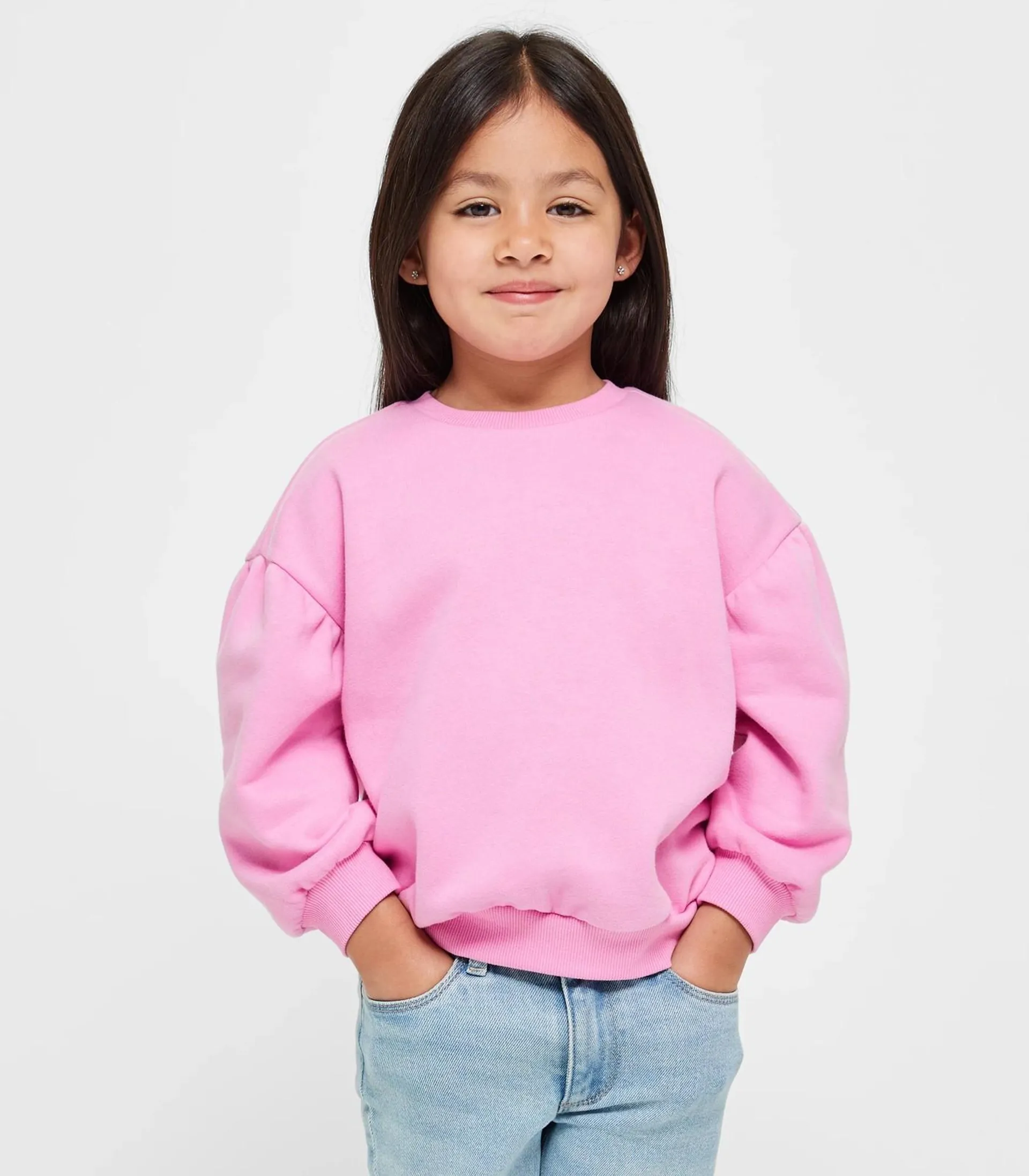 Balloon Sleeve Jumper - Pink