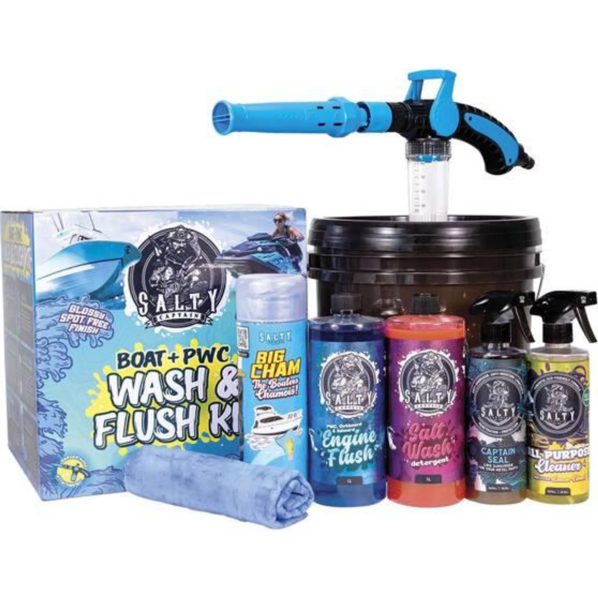 Salty Captain Boat/PWC Wash and Flush Kit