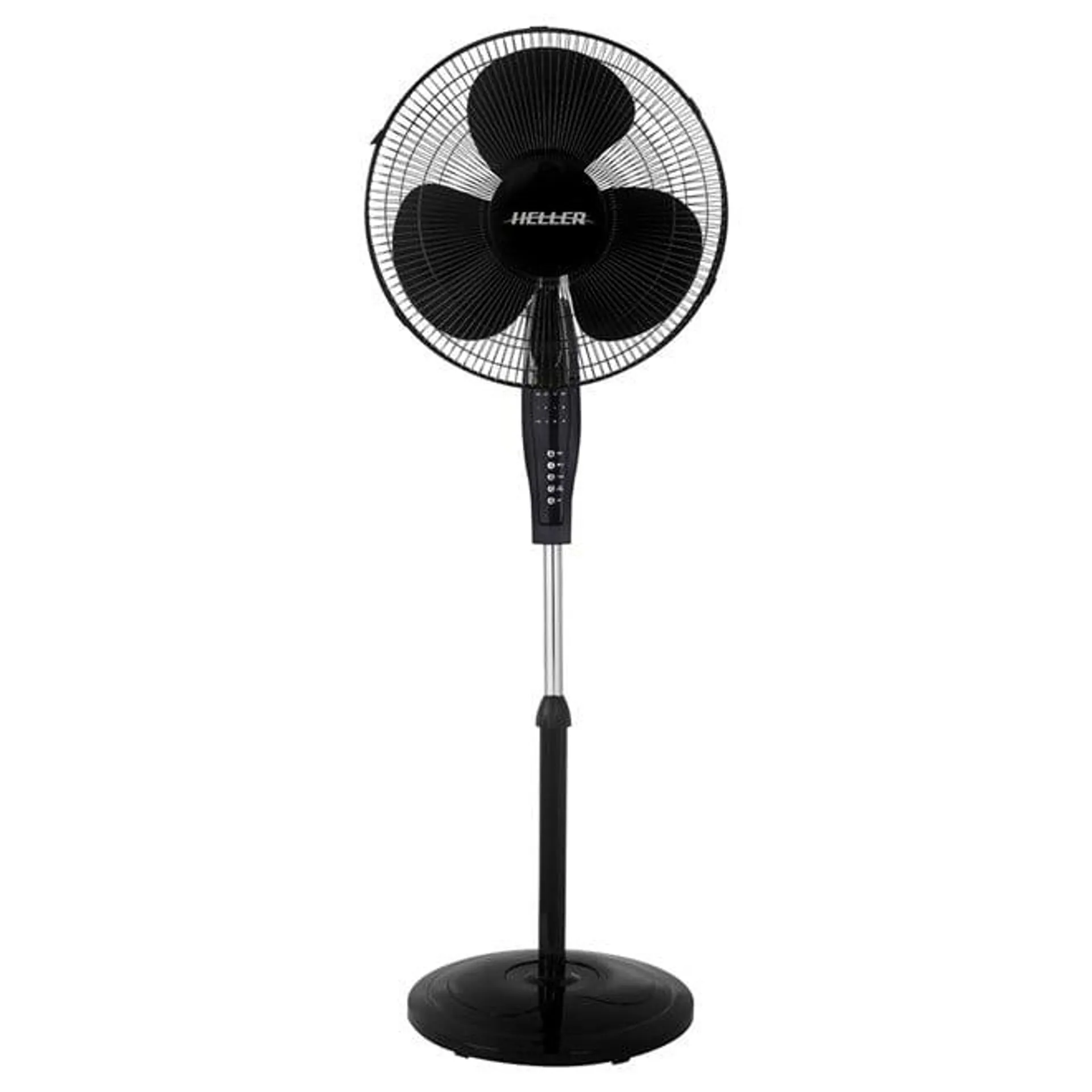 Heller 40cm Black Pedestal Fan With Remote