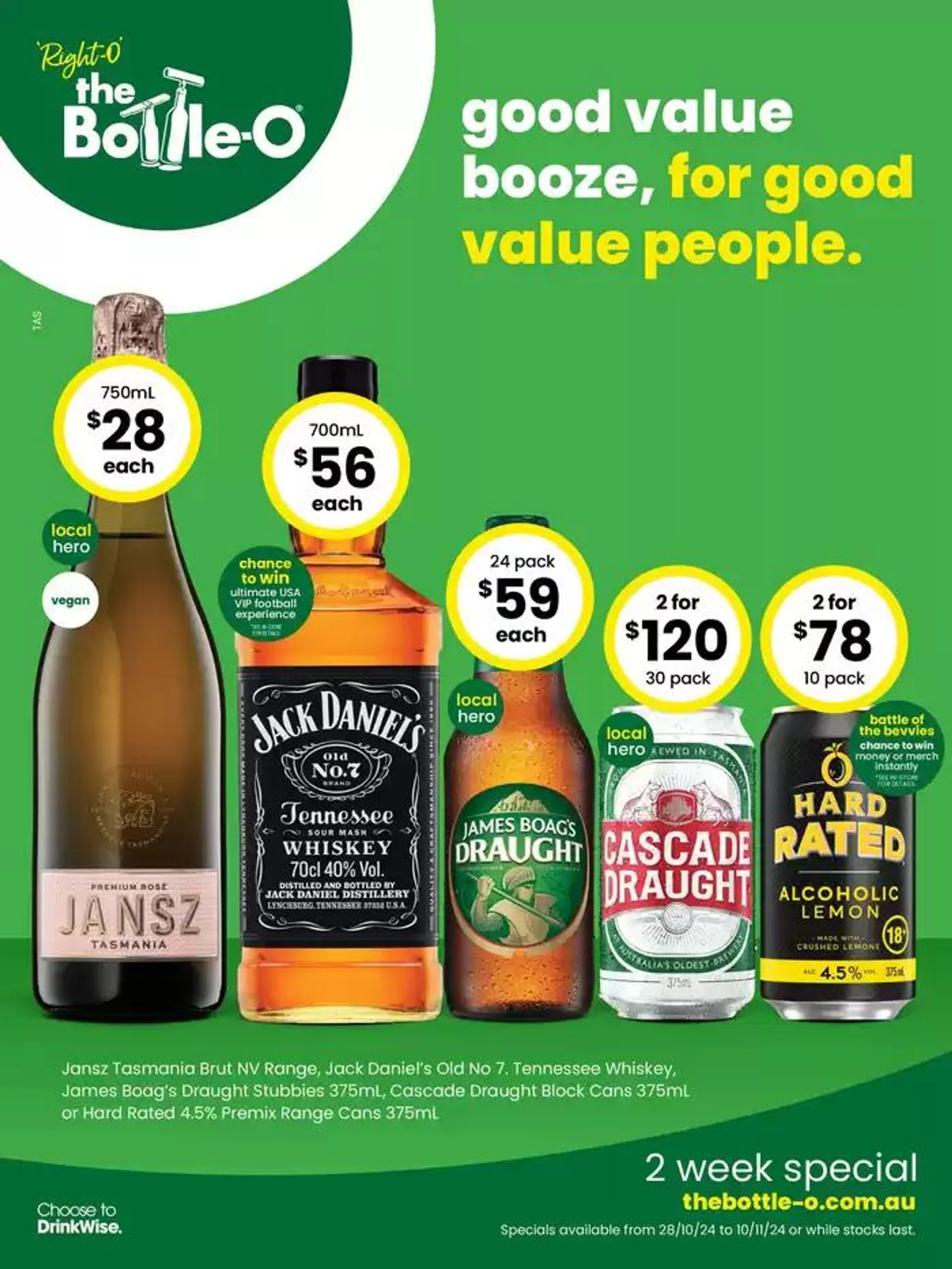 Good Value Booze, For Good Value People 28/10 - 1