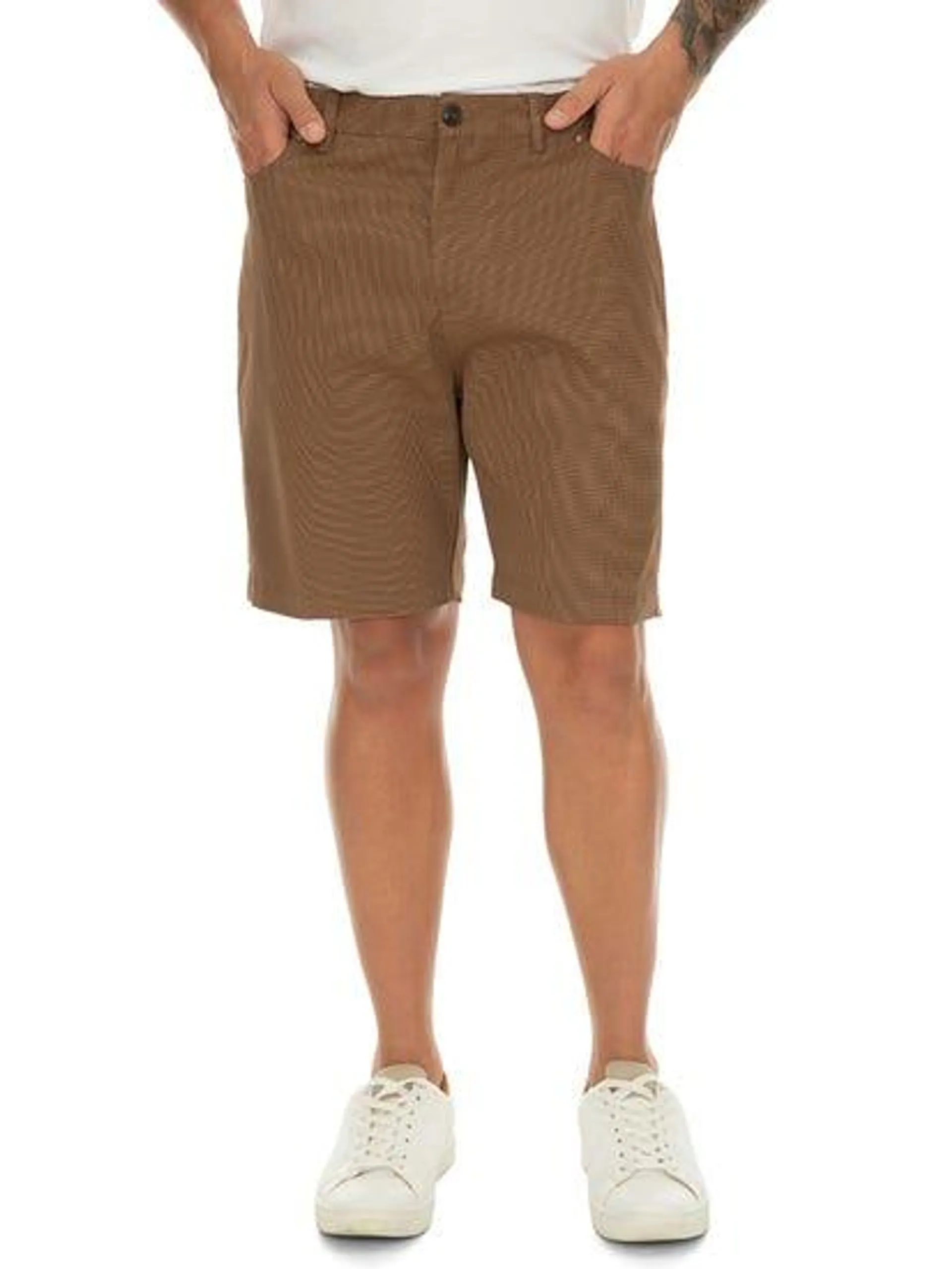 Stretch Twill Shorts Camel