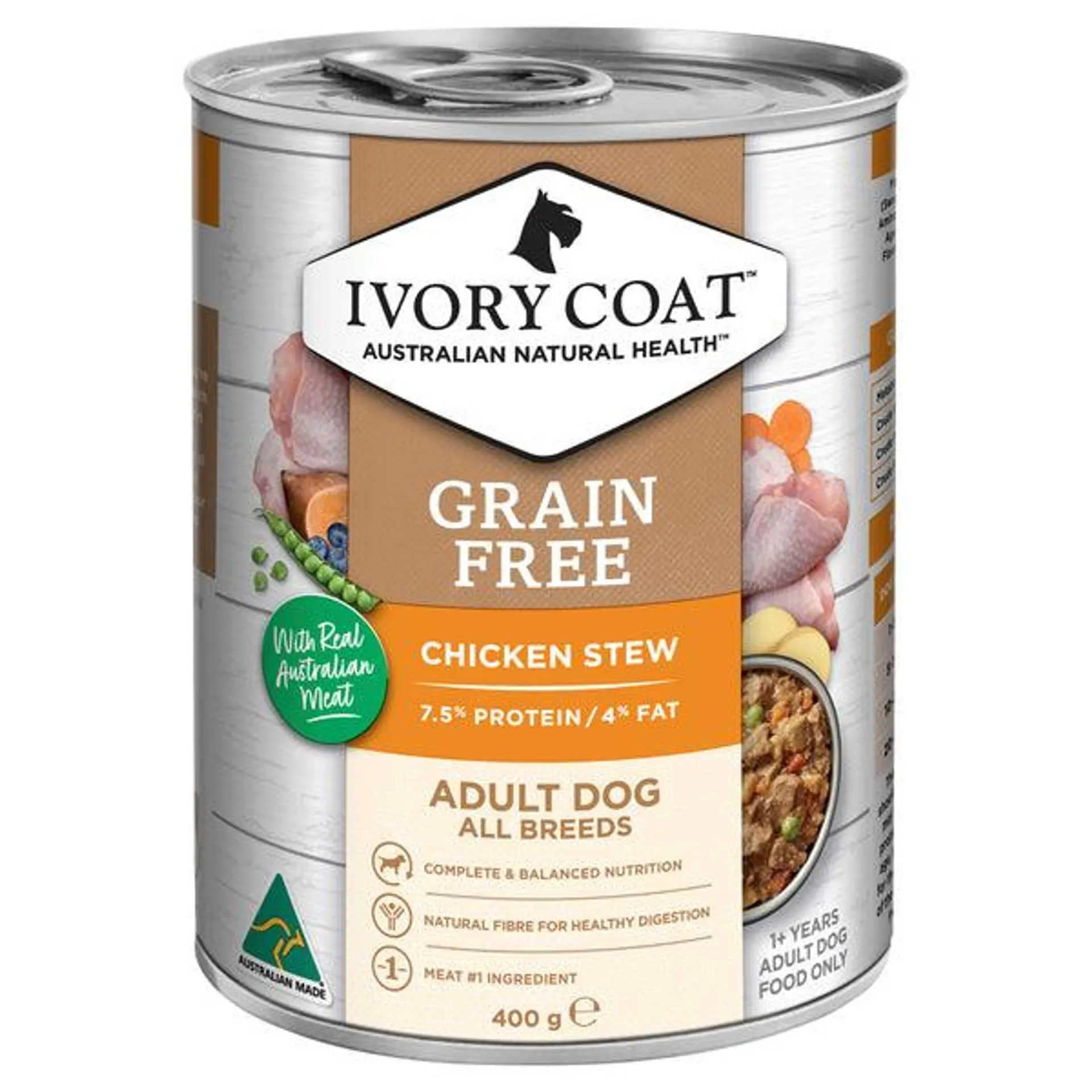 Ivory Coat - Grain Free Adult Wet Dog Food Chicken Stew (400g)