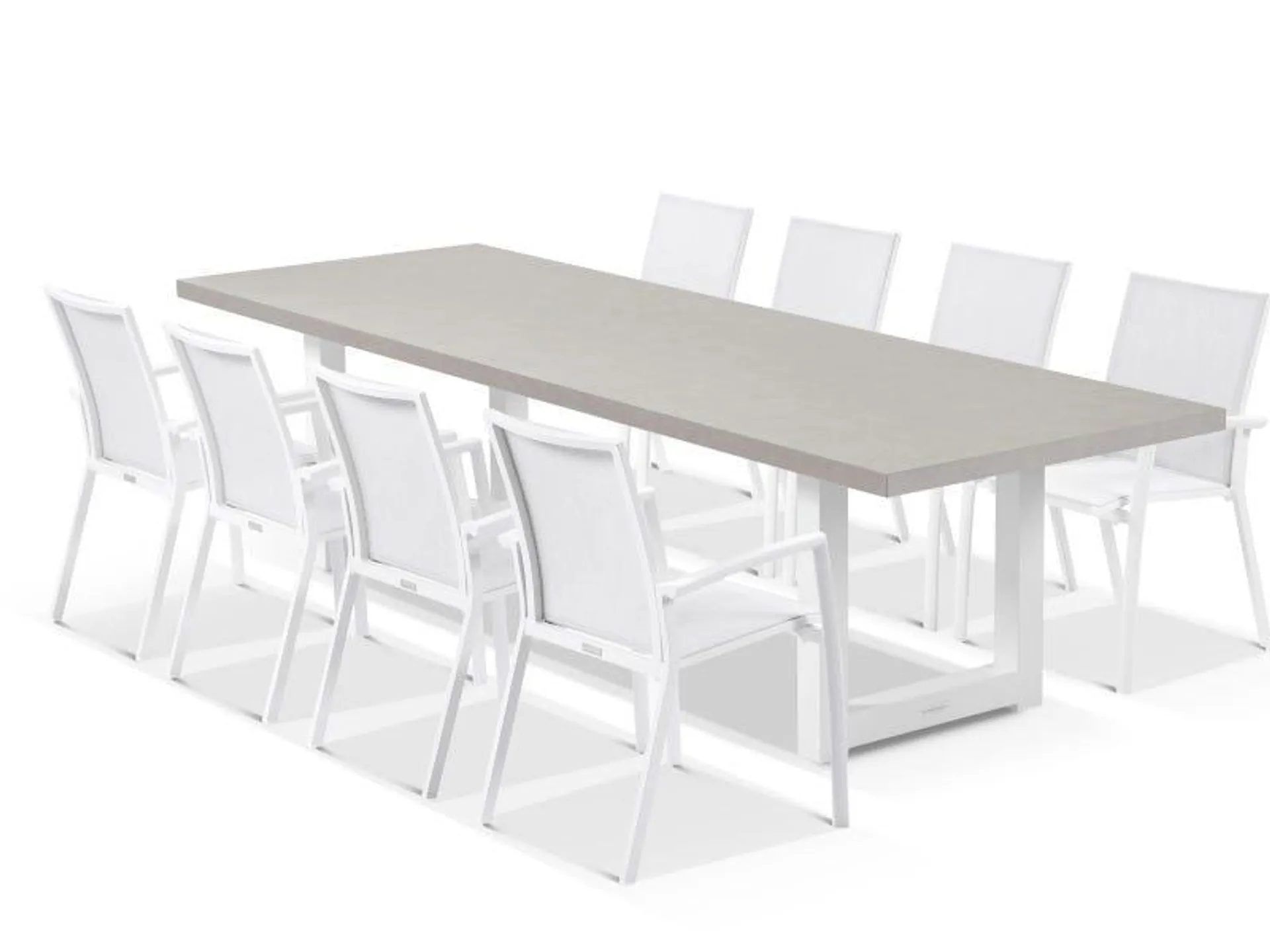 Modena Ceramic Table With Sevilla Chairs 9pc Outdoor Dining Setting