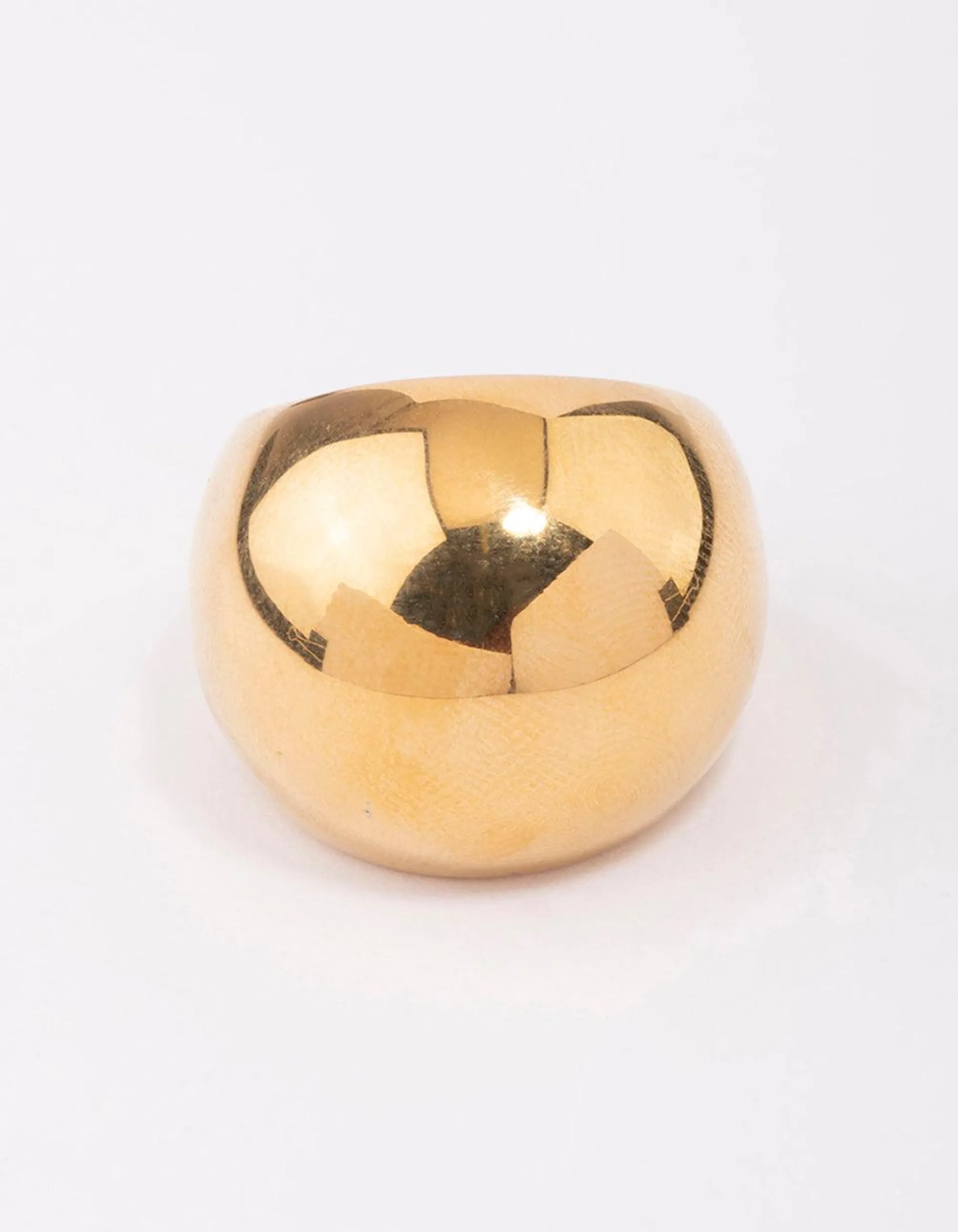 Gold Plated Stainless Steel Large Bubble Ring