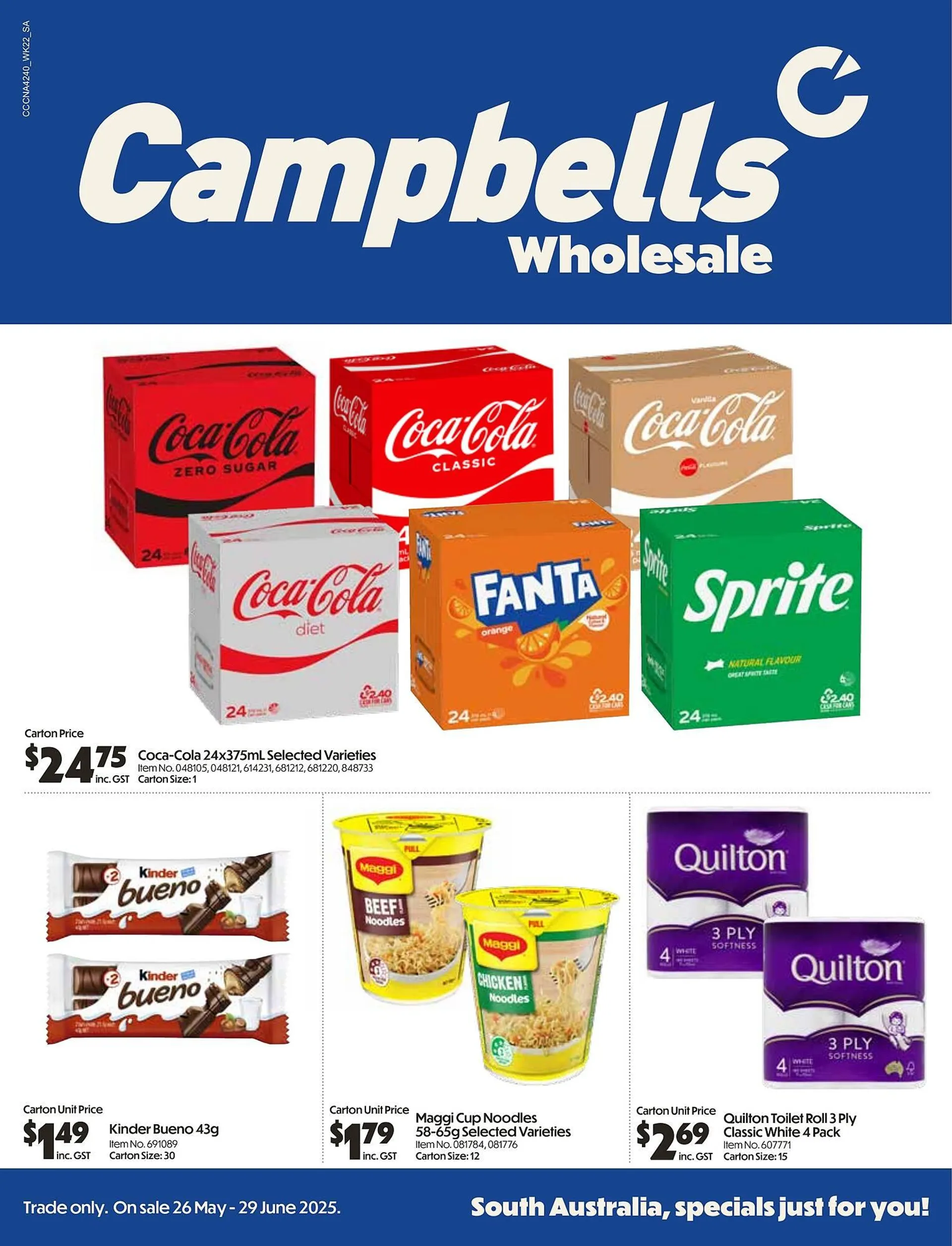 Campbells Wholesale catalogue - 1
