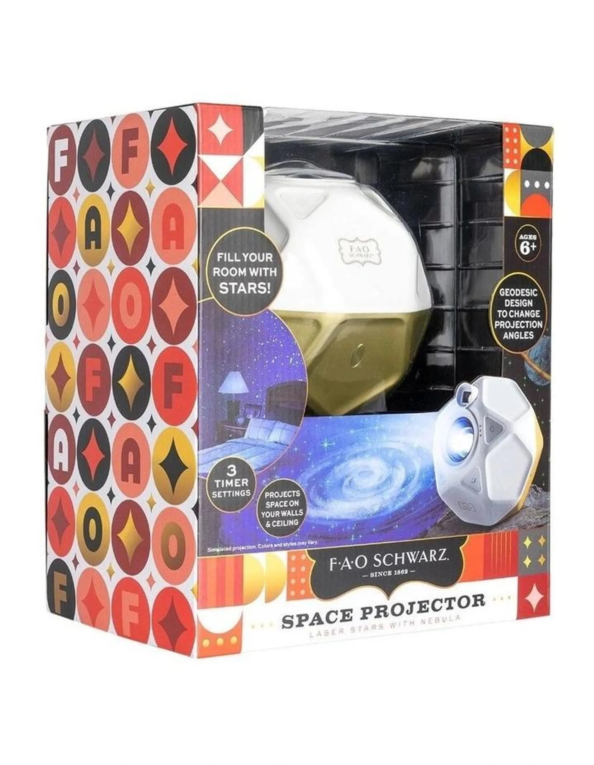 Space Views Laser Star Projector in White