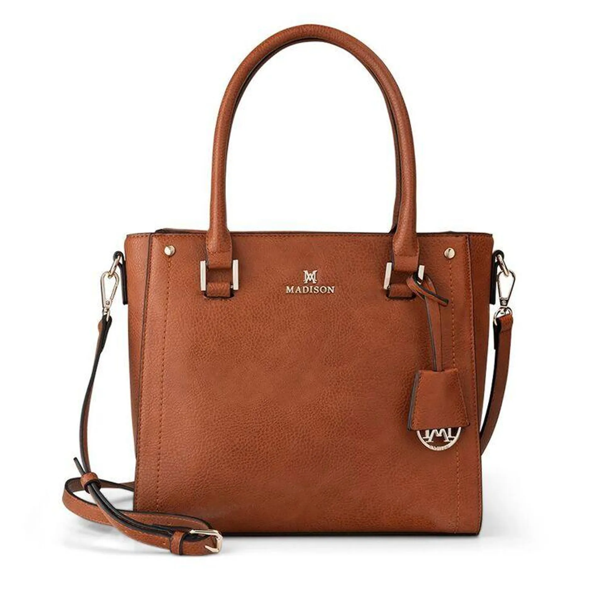 MADISON ANGIE 3 COMPARTMENT TOTE Dark Tan