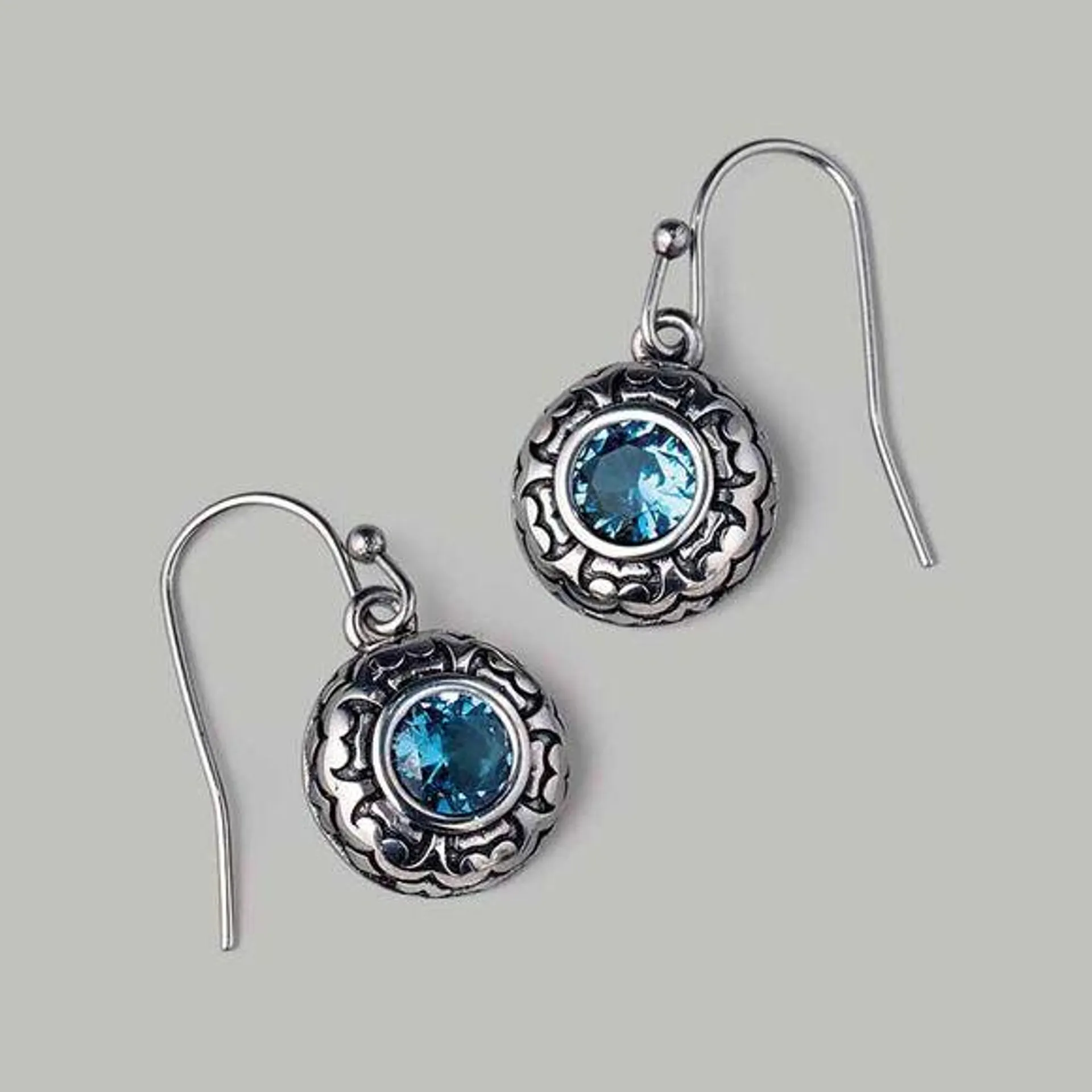 Stainless Steel Cool Blue Earrings