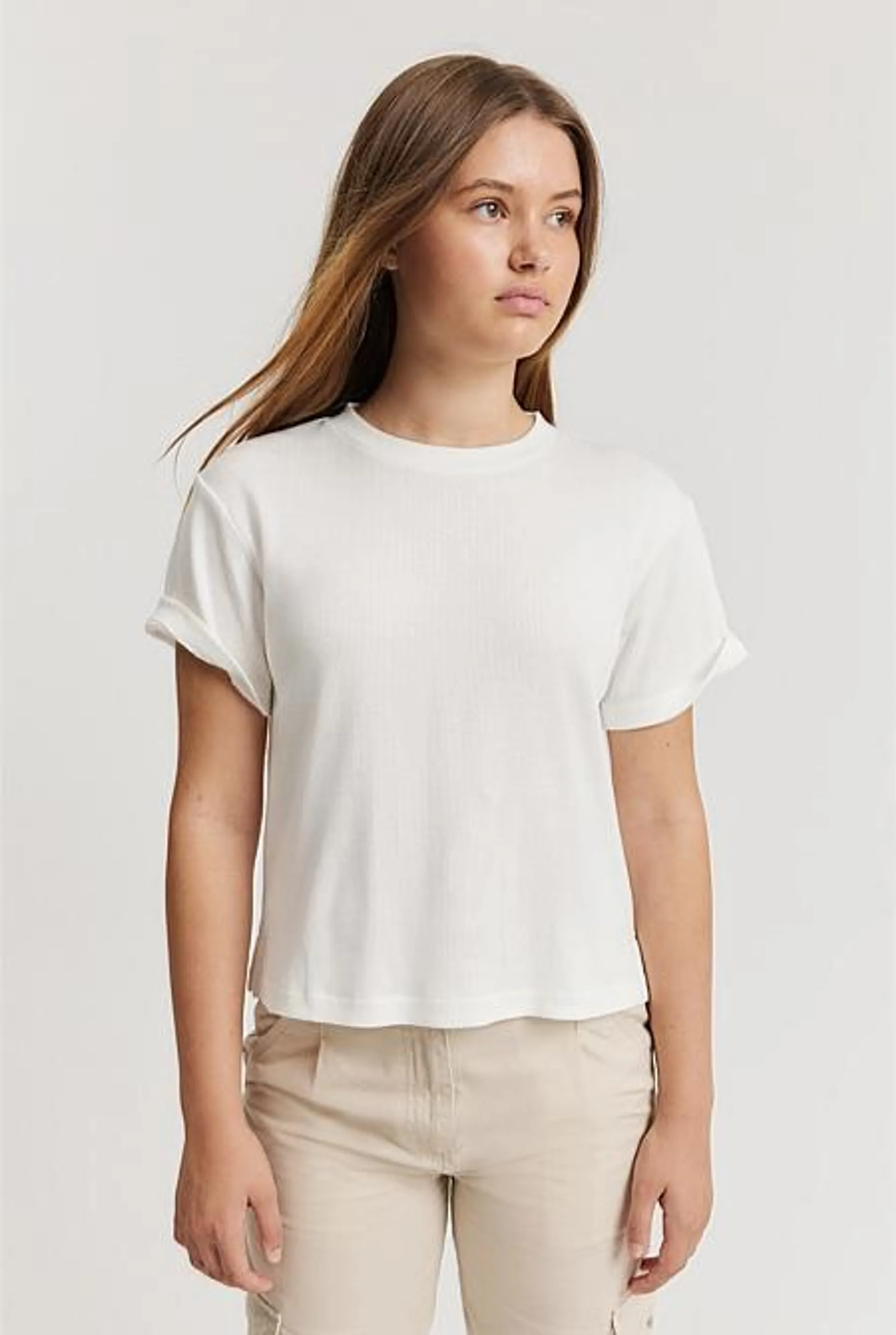 Teen Recycled Cotton Relaxed Rib T-Shirt