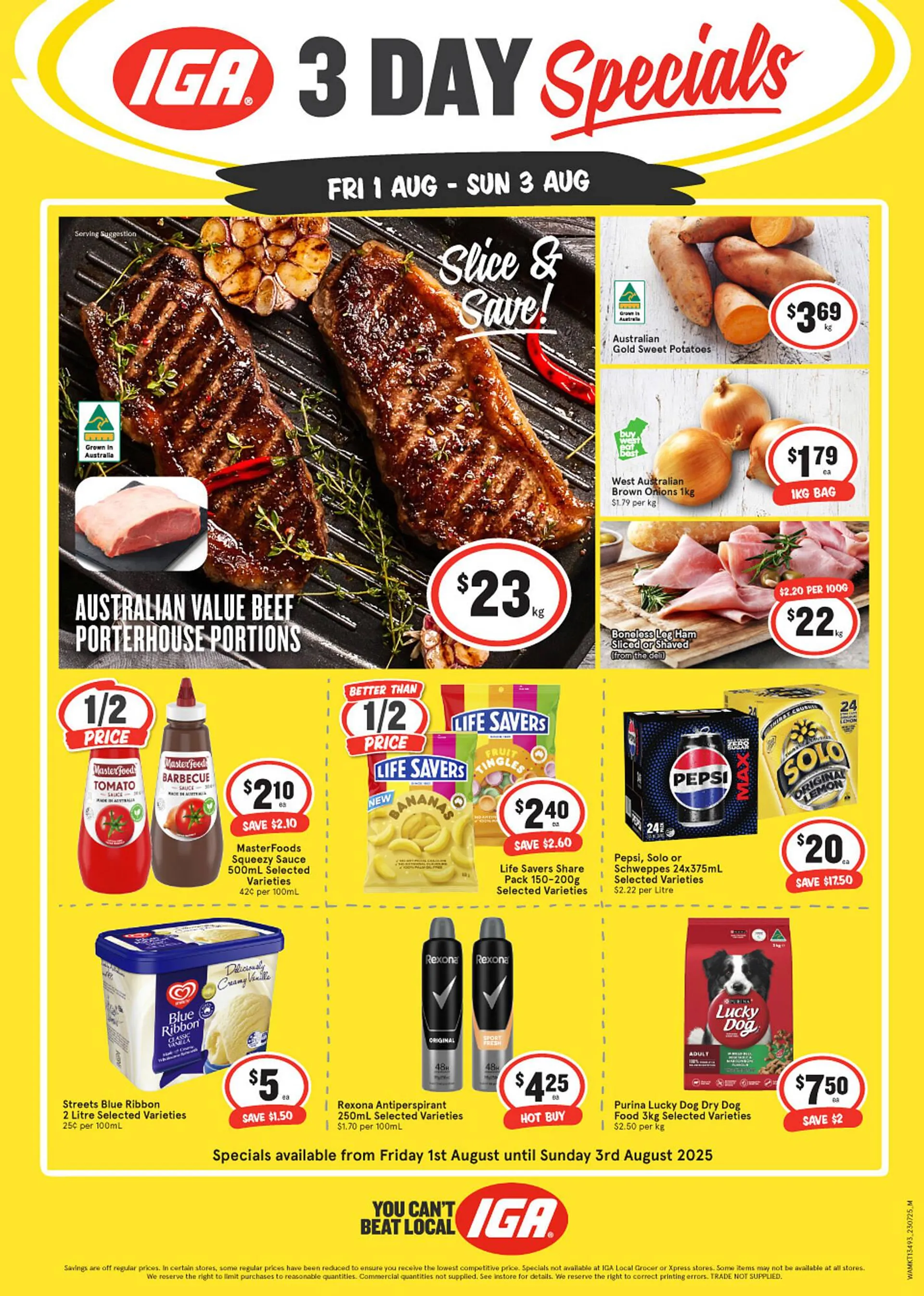 IGA catalogue - Catalogue valid from 1 August to 3 August 2025 - page 1