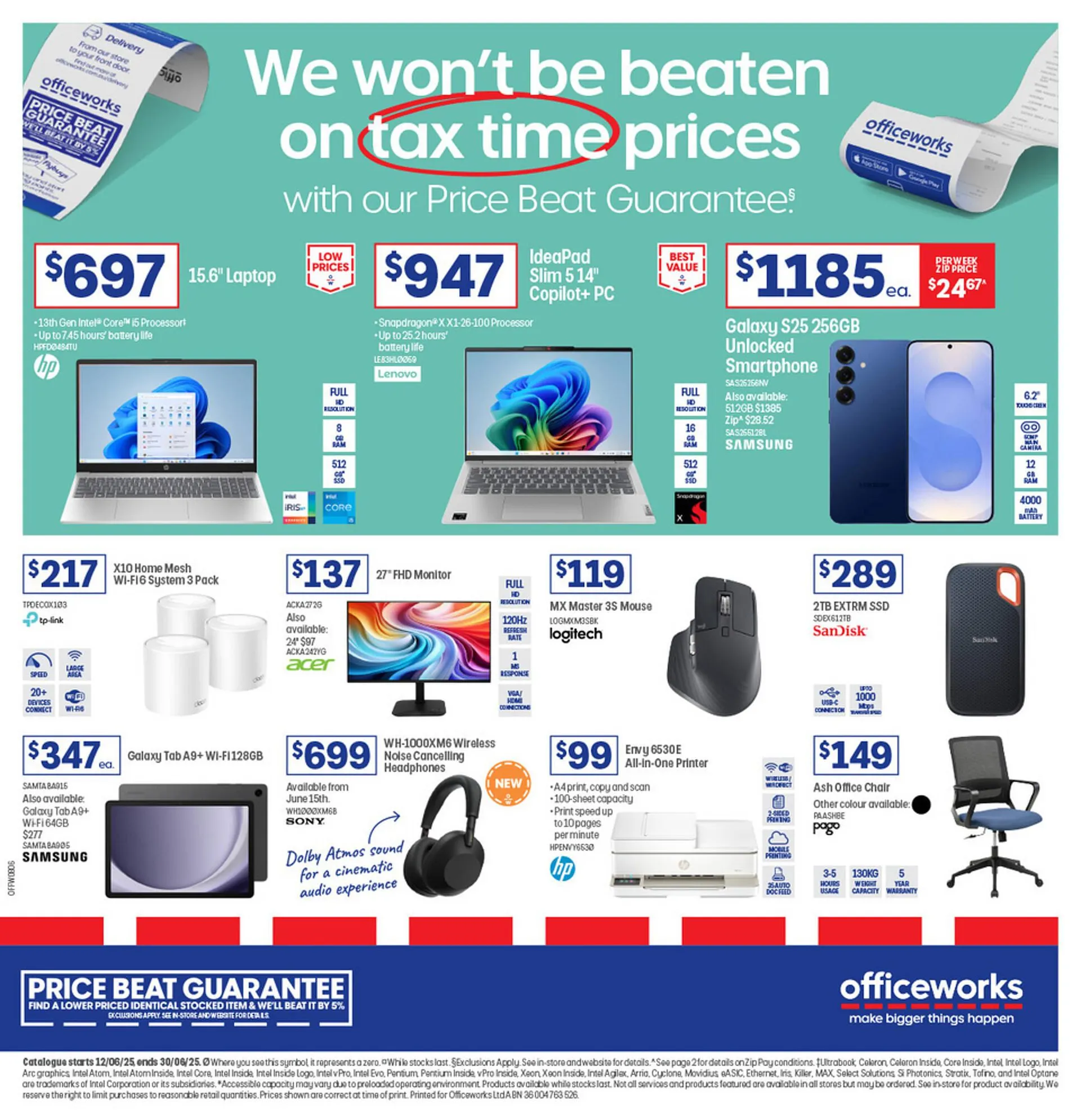 Officeworks catalogue - Catalogue valid from 12 June to 30 June 2025 - page 1