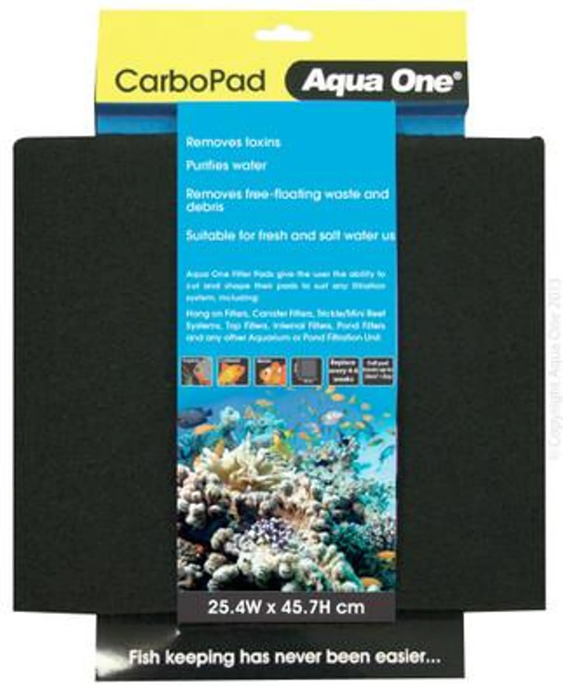 Aqua One Carbo Pad Self Cut Filter Pad