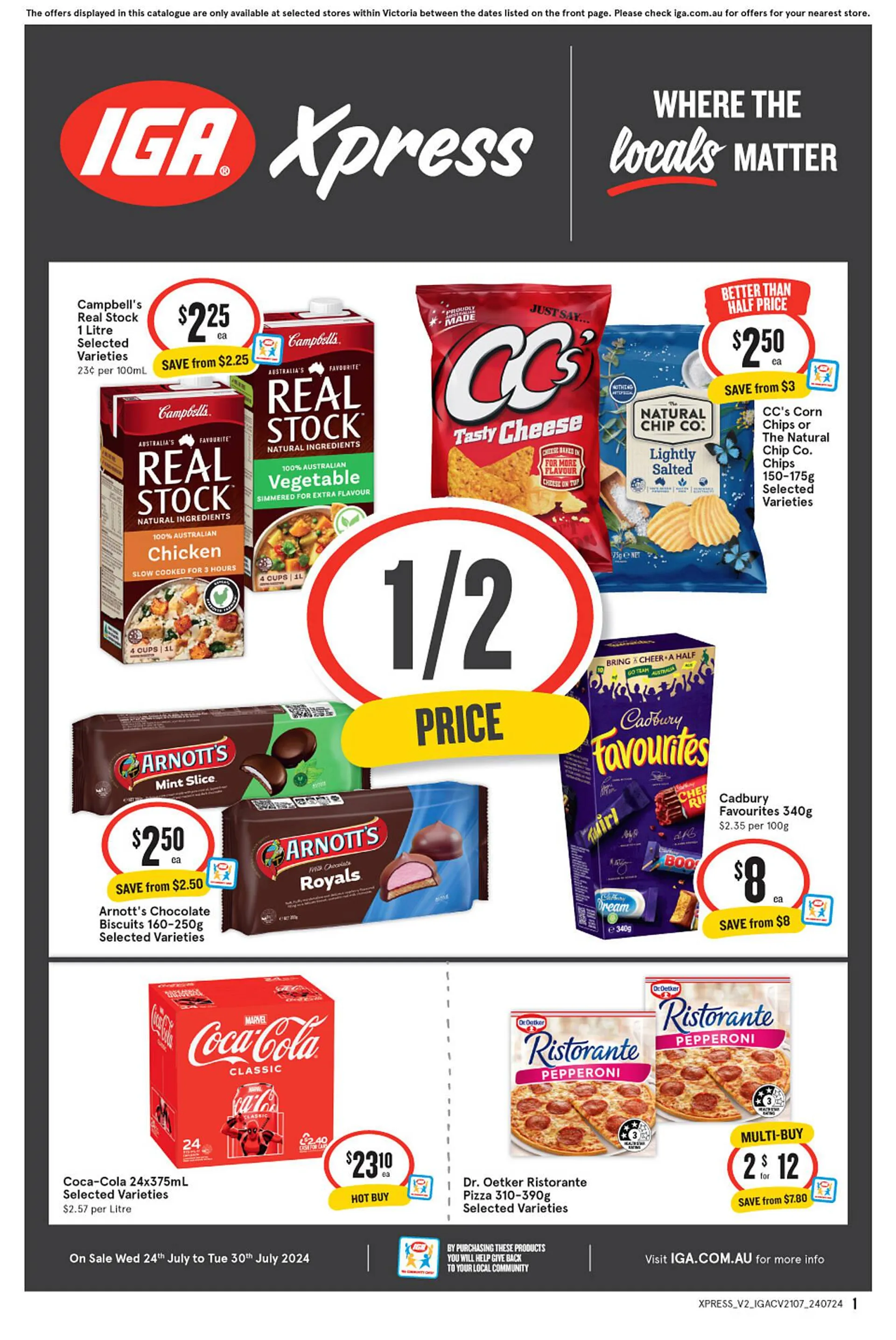 IGA Xpress catalogue - Catalogue valid from 24 July to 30 July 2024 - page 1