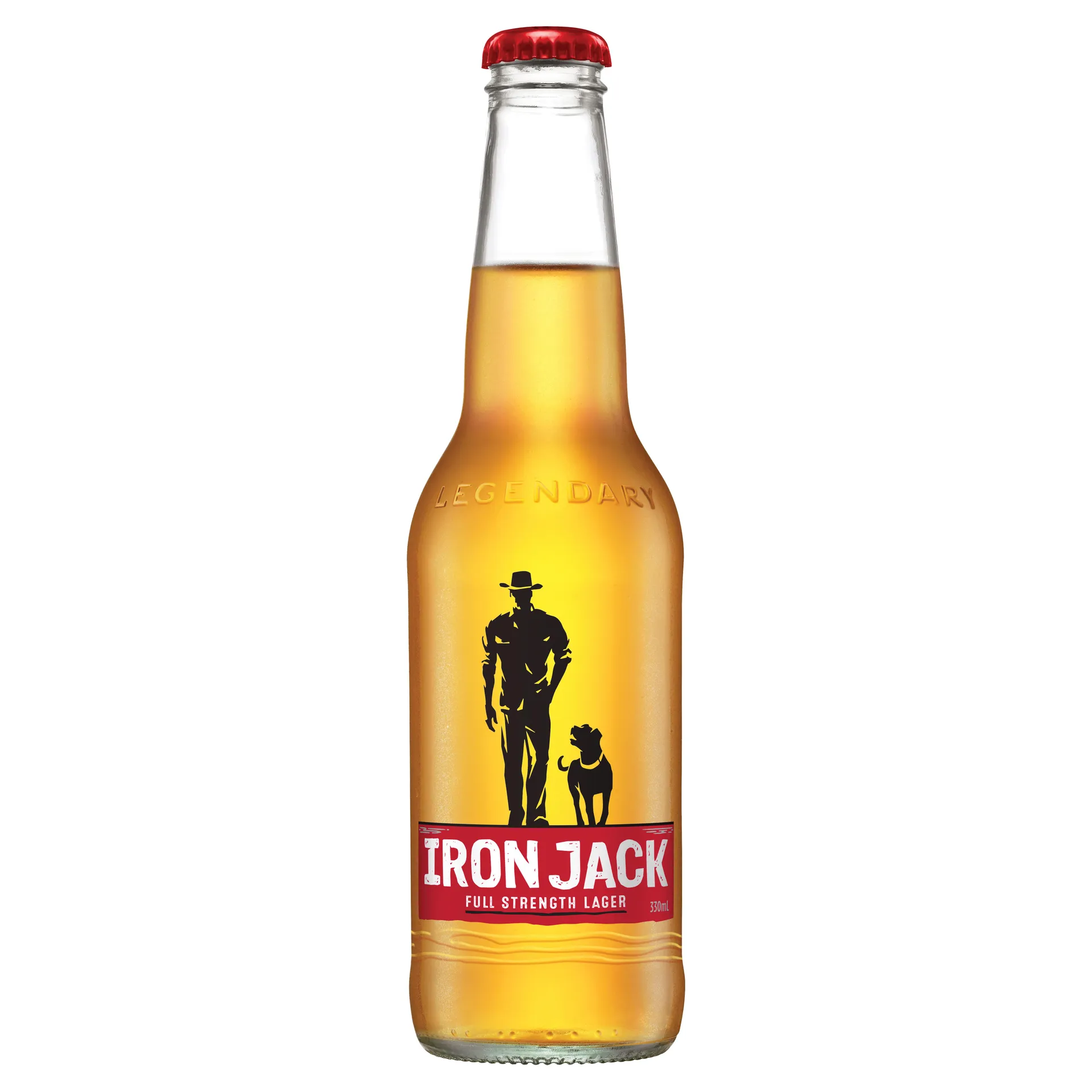 Iron Jack FULL STRENGTH Lager 24x330mL Bottle Carton