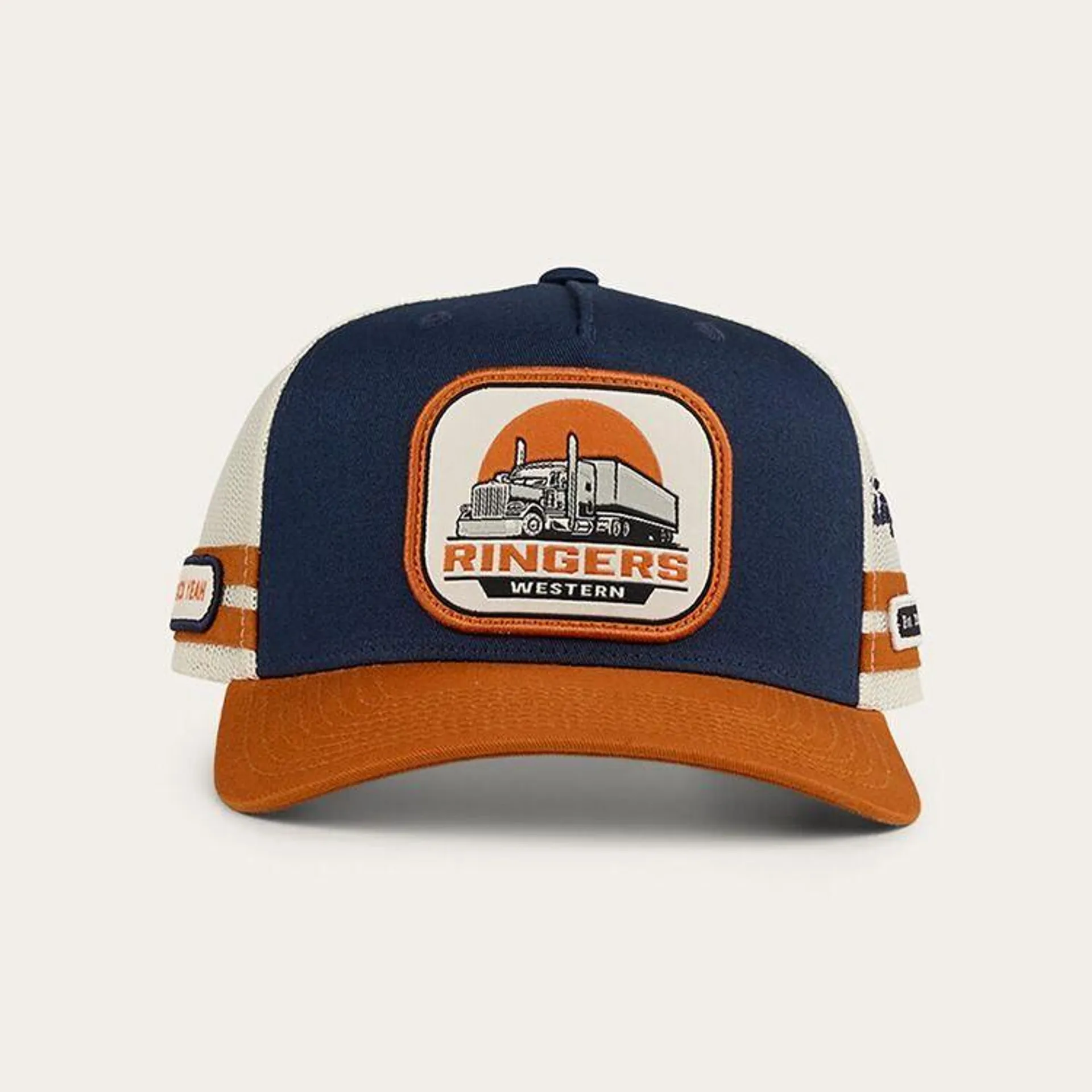 Ringers Western Men's Rig Trucker Cap Navy & Orange One Size