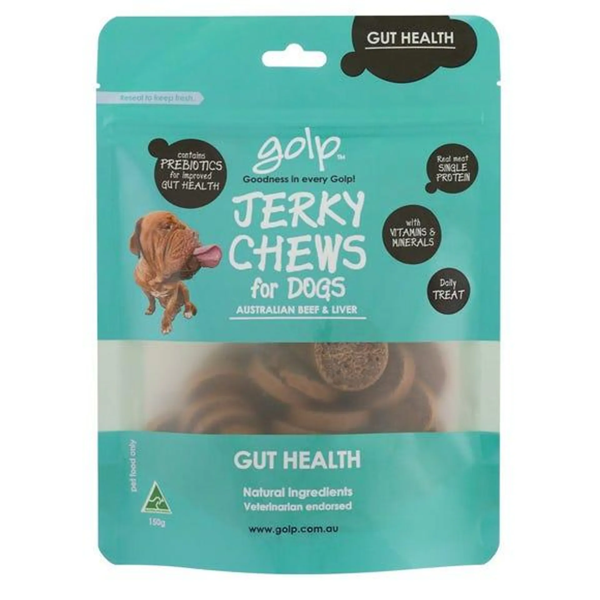 GOLP Jerky Chews Beef & Liver 150g