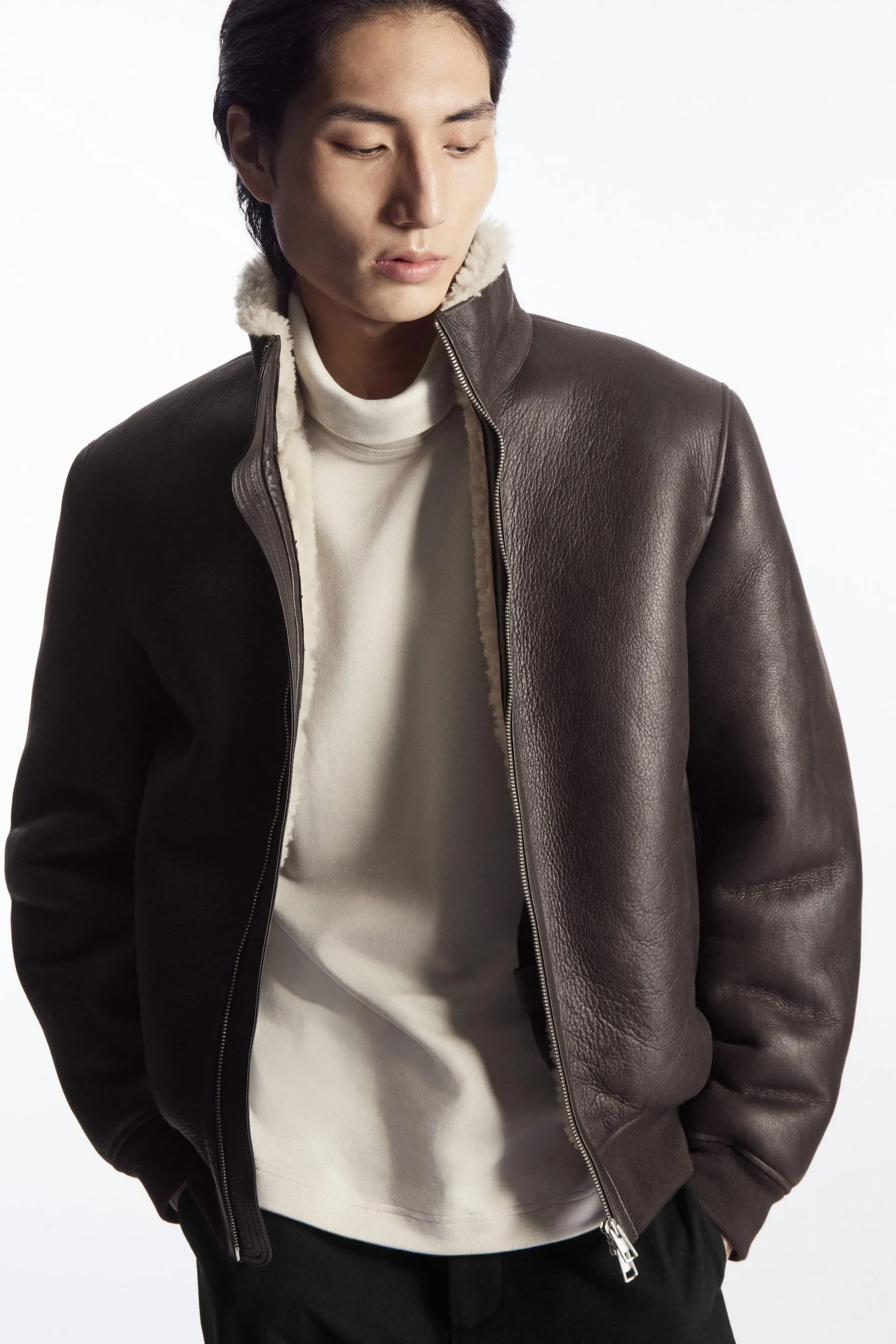 SHEARLING BOMBER JACKET