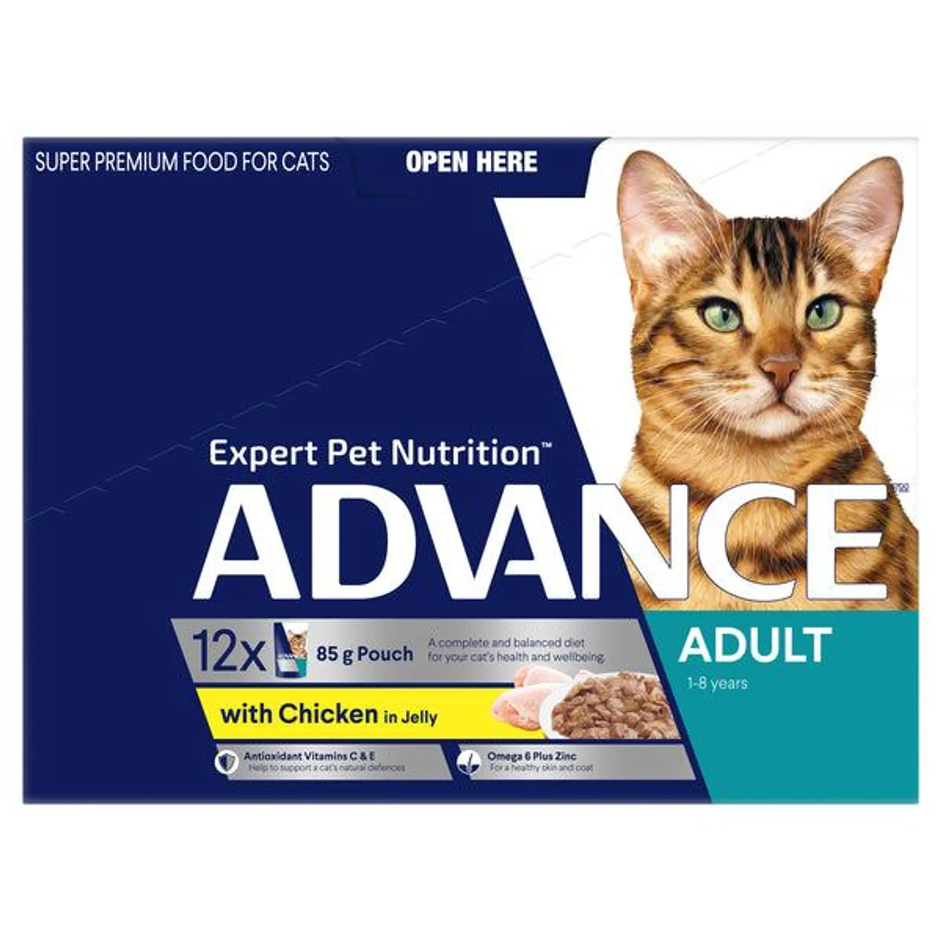 ADVANCE - Adult Chicken in Jelly Cat Wet Food (12pk x 85g)