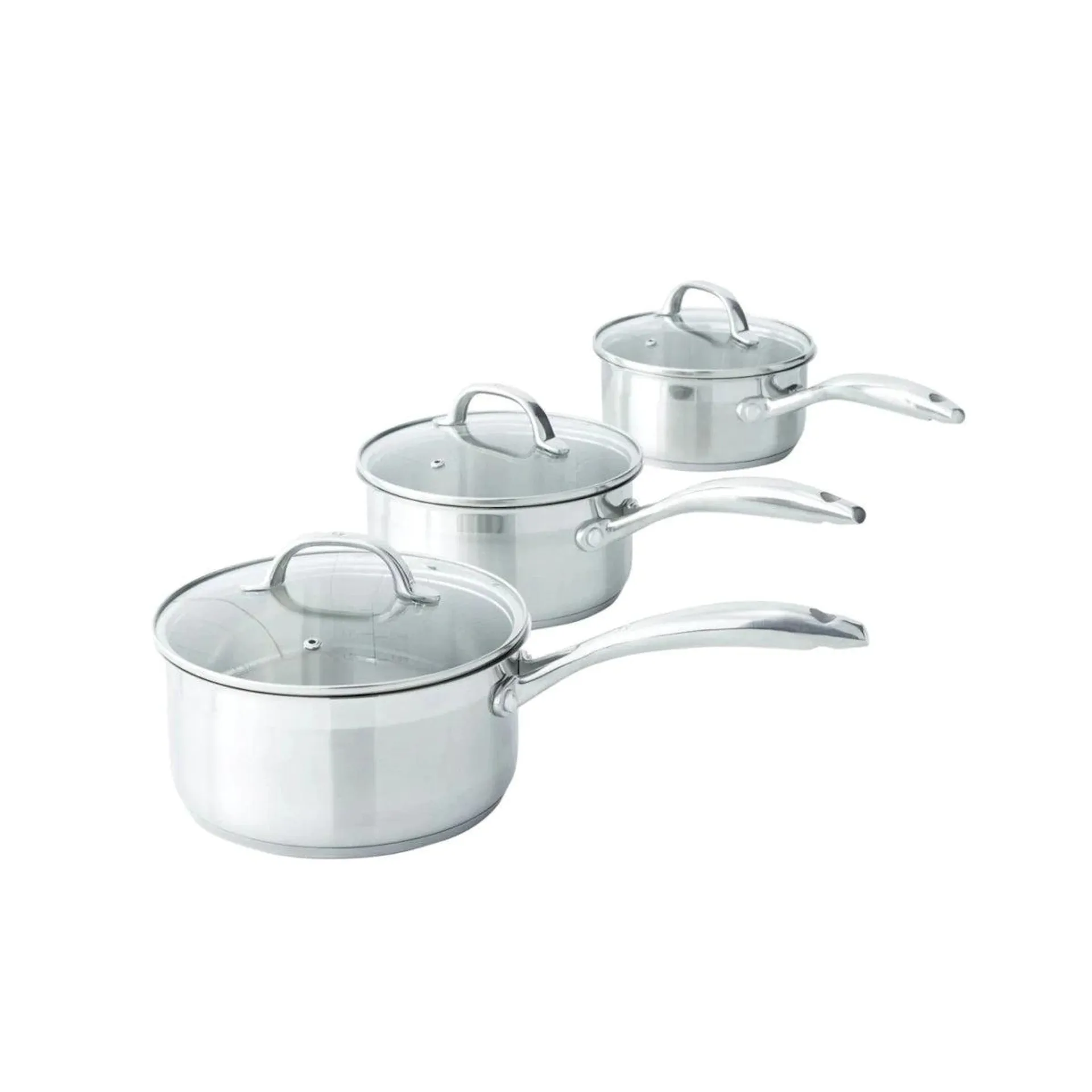 Swiss Diamond 3 Piece Premium Steel Induction Saucepan Set