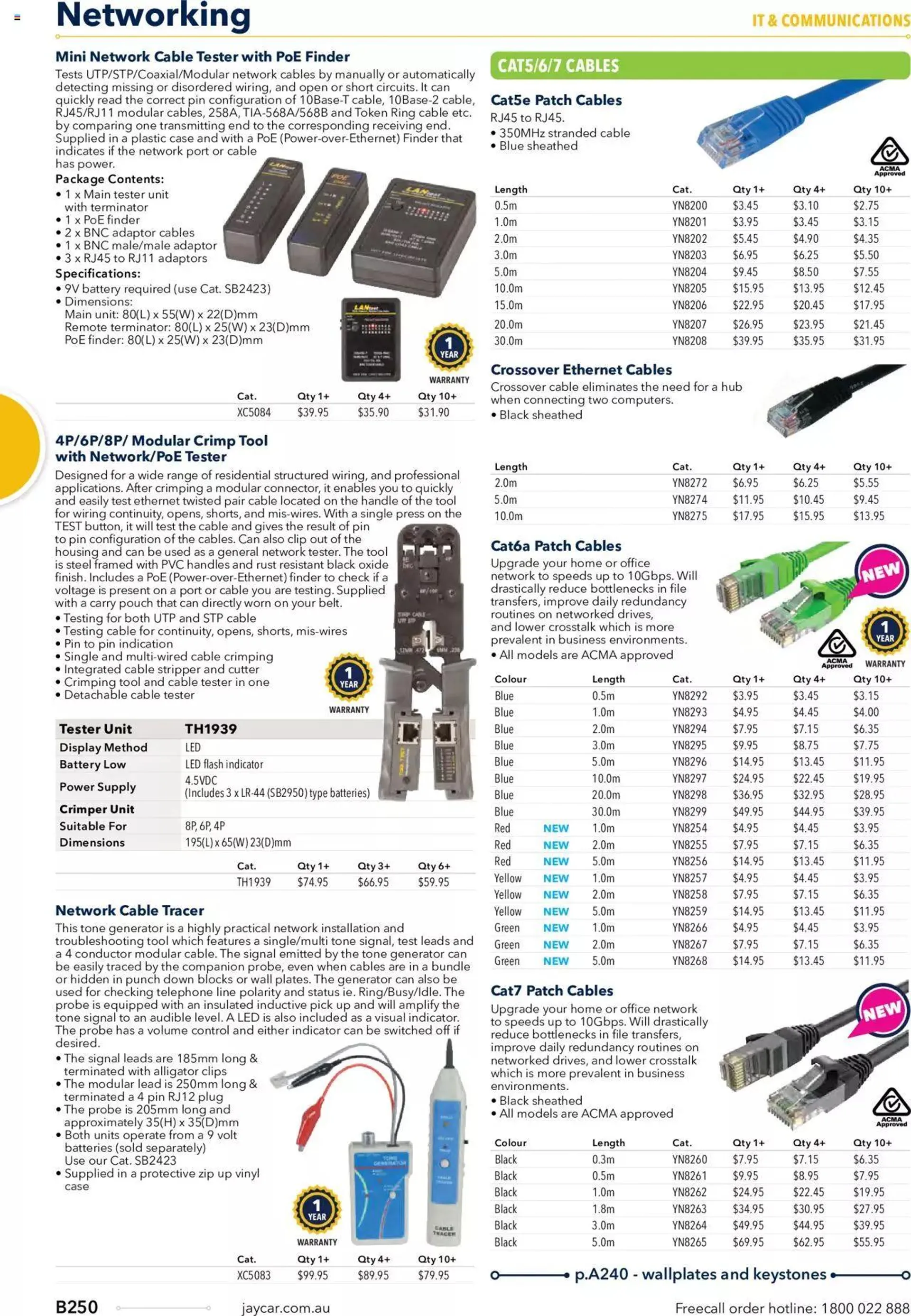 Jaycar Annual Engineering & Scientific Catalogue - Catalogue valid from 27 October to 31 December 2024 - page 250