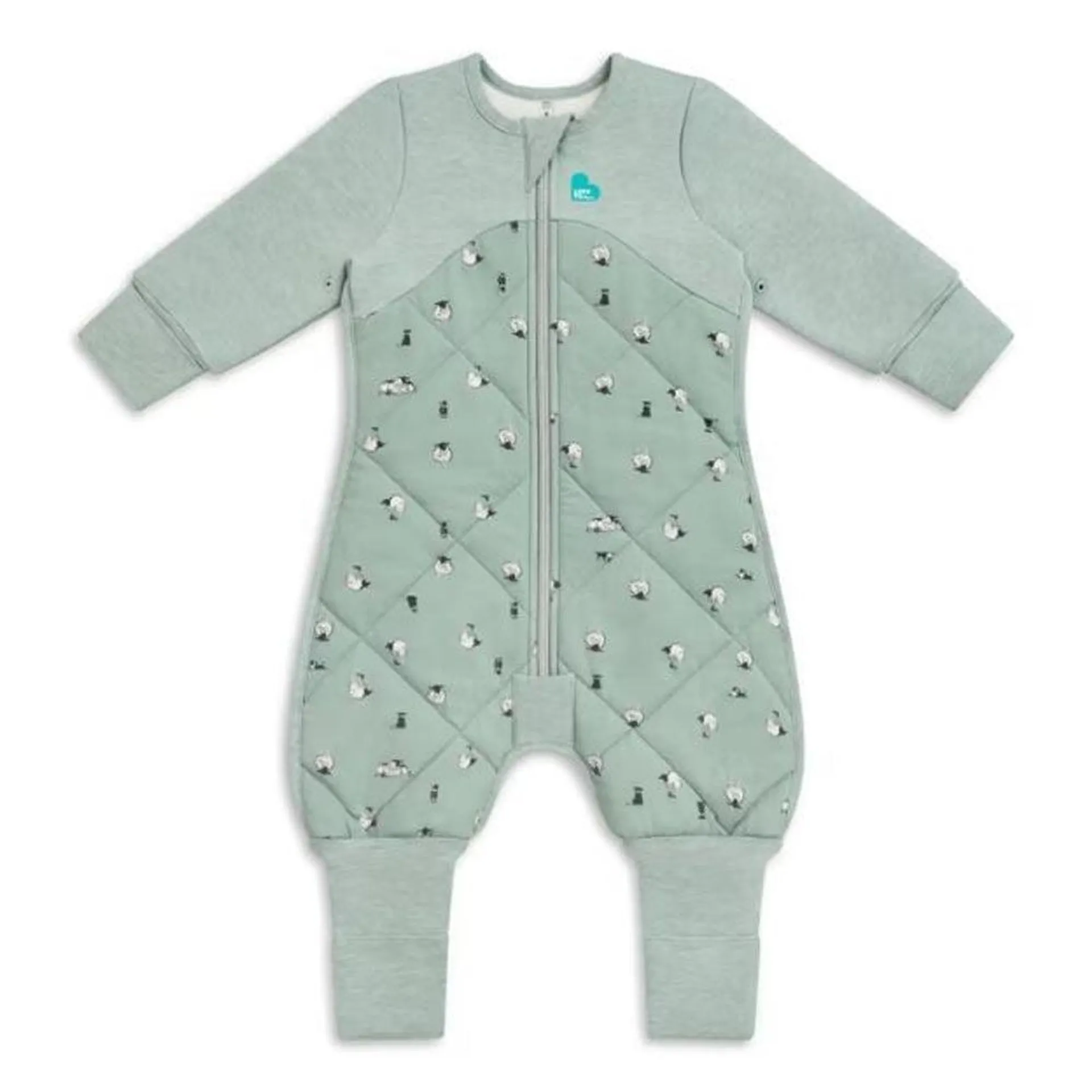 Love To Dream Organic Cotton Sleep Suit With Merino Wool 2.5 Tog Olive - Lamb's Best Friend