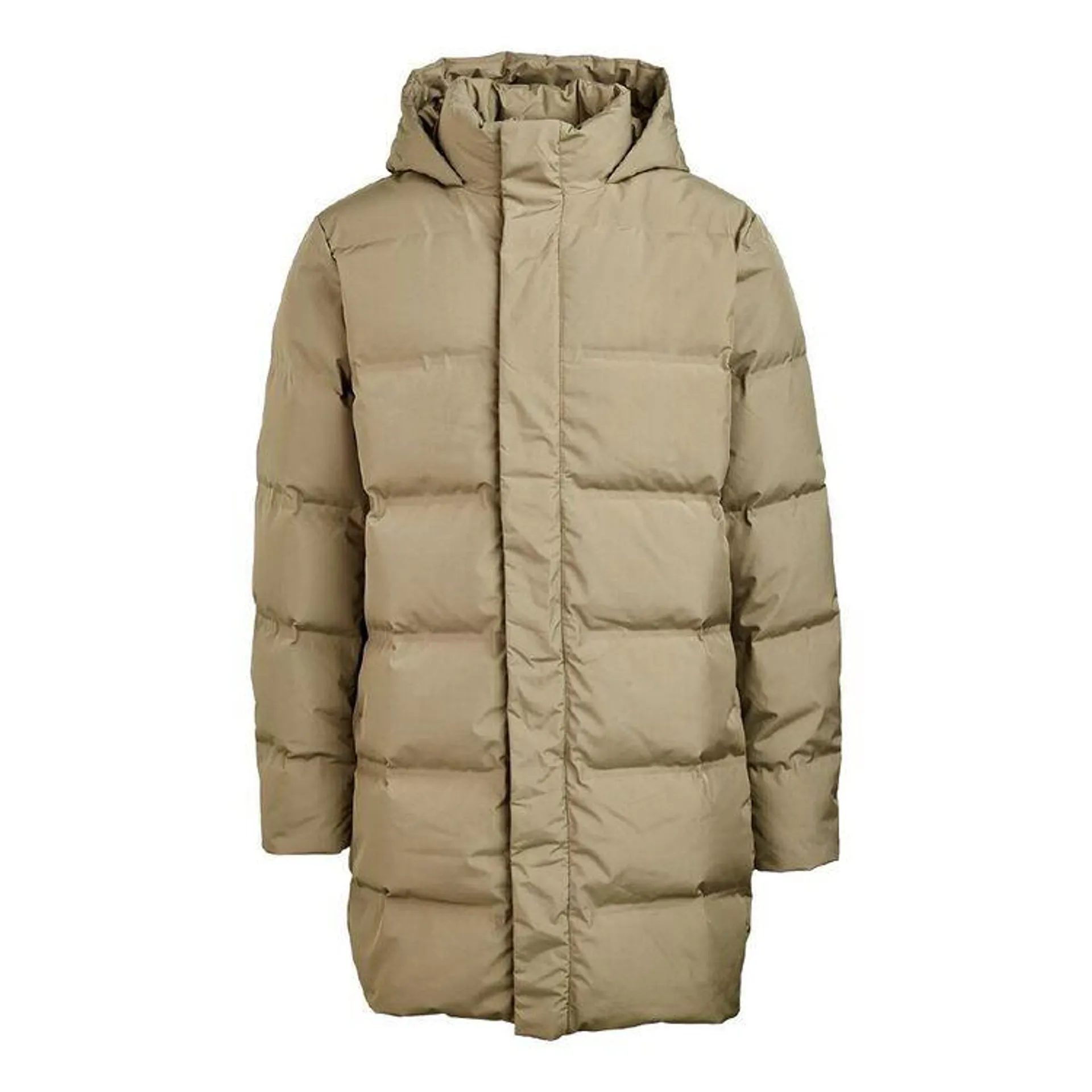 Cape Men's Long Line Puffer Jacket Tan