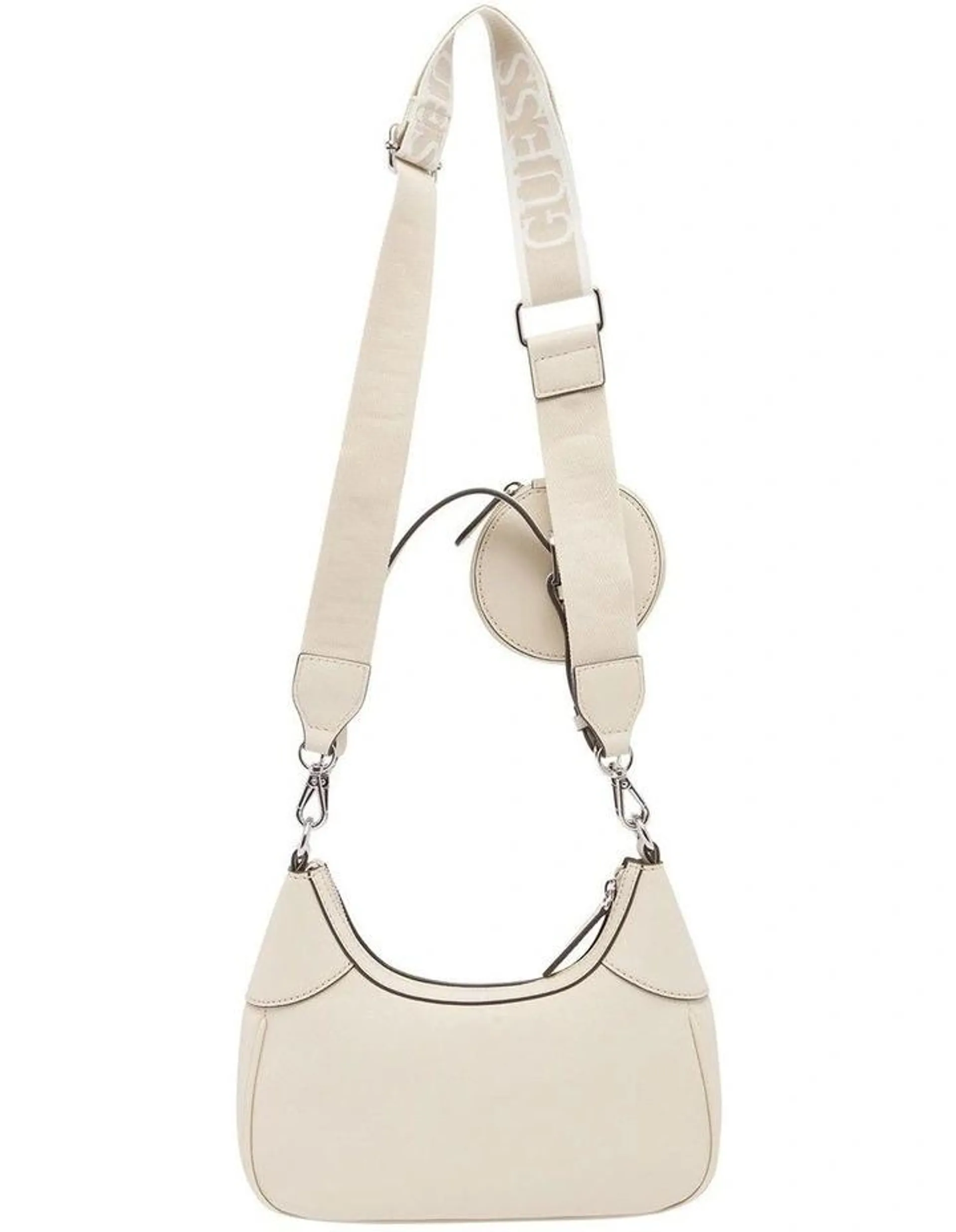 Berkton Mini Top Zip Bag in Cream