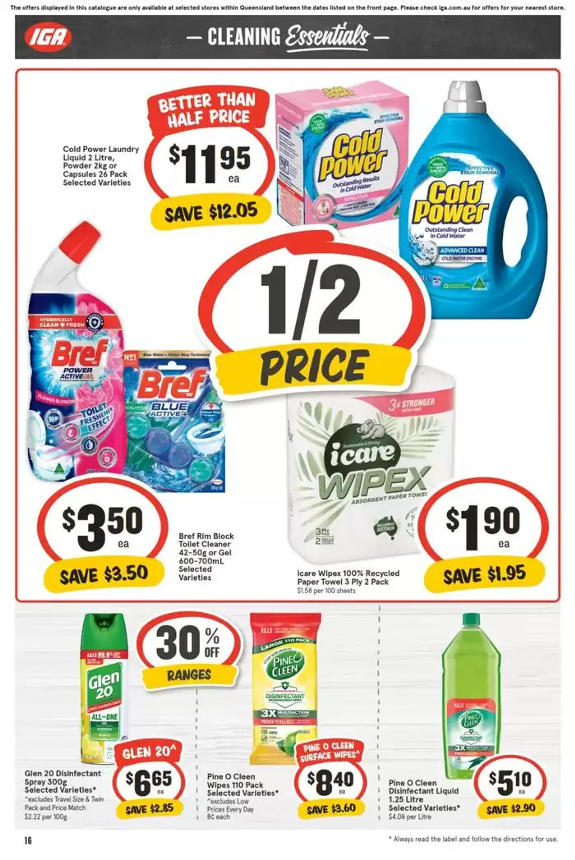 IGA - 1/2 Price - 02/10 - Catalogue valid from 2 October to 8 October 2024 - page 16