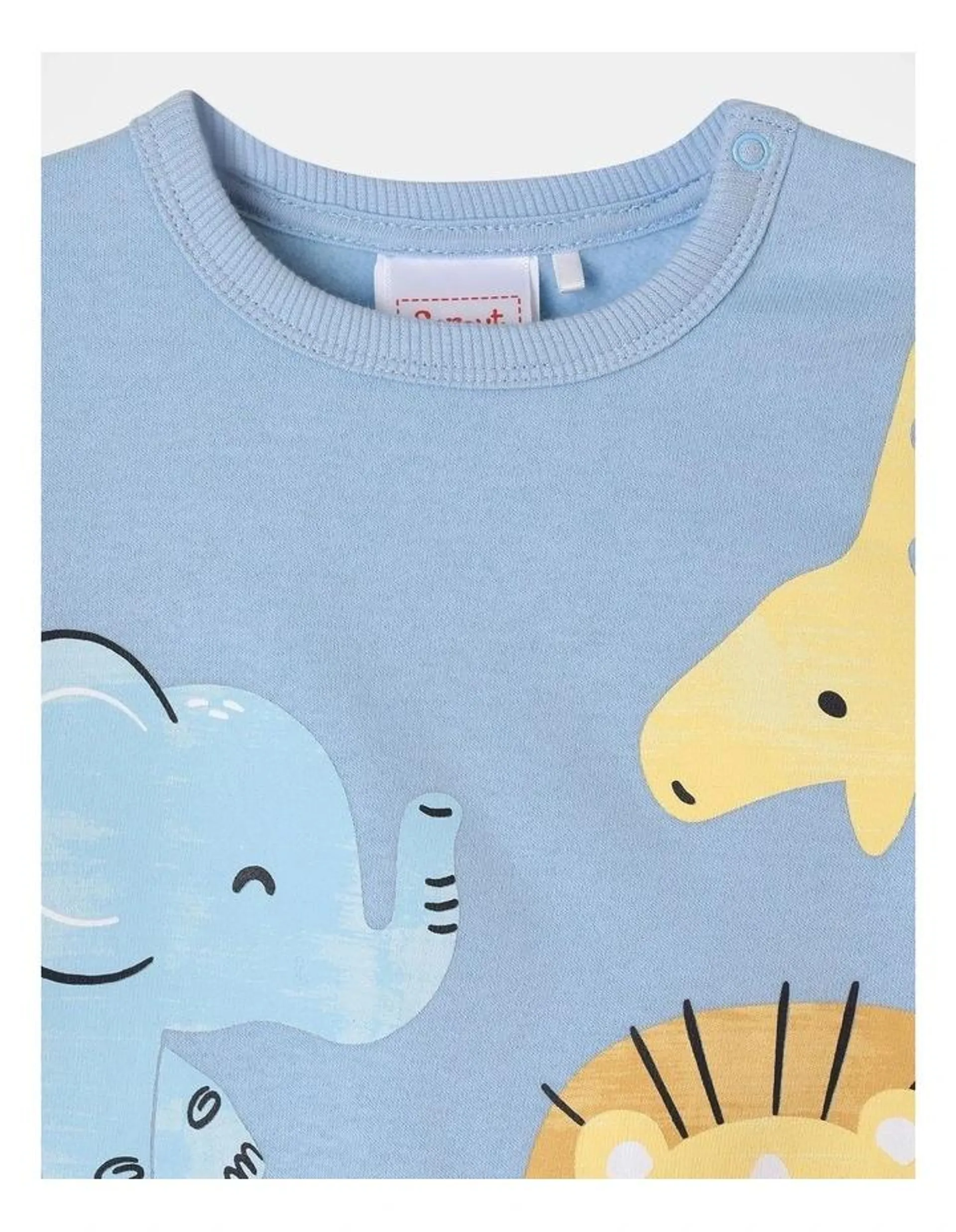 Essential Jungle Animal Sweat Top in Blue