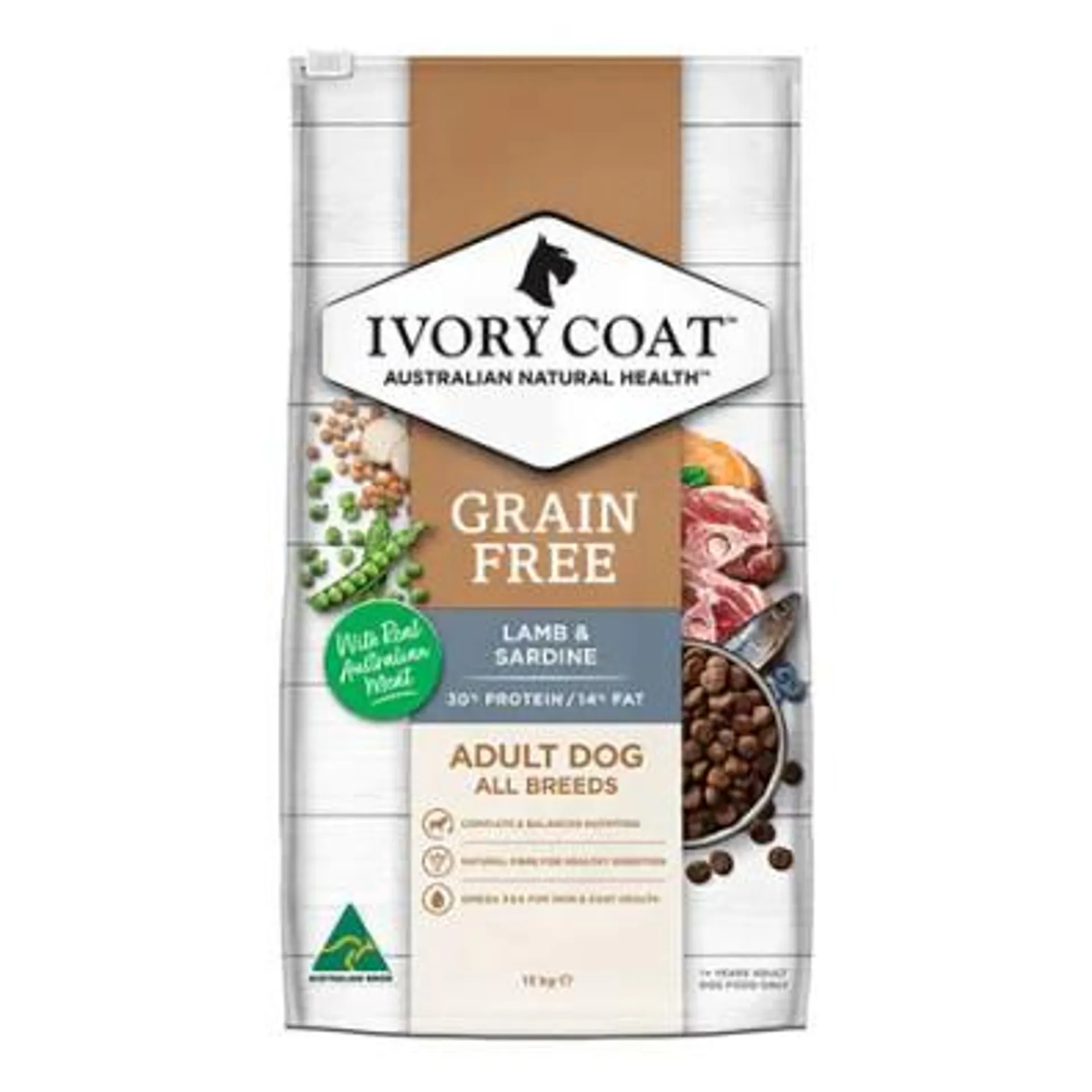 Ivory Coat Dry Dog Food Grain Free Lamb & Sardine