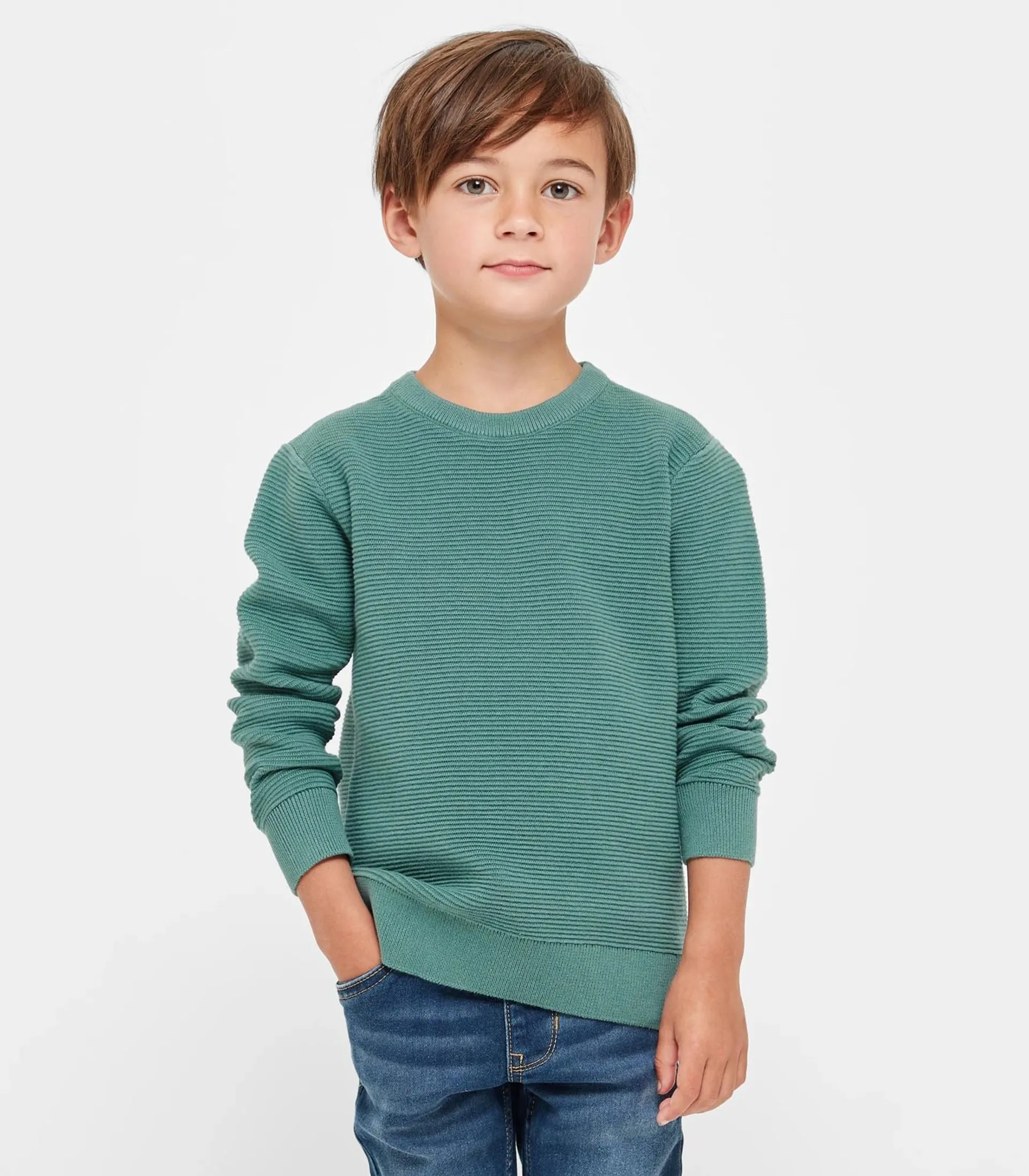 Ribbed Crew Knit Jumper