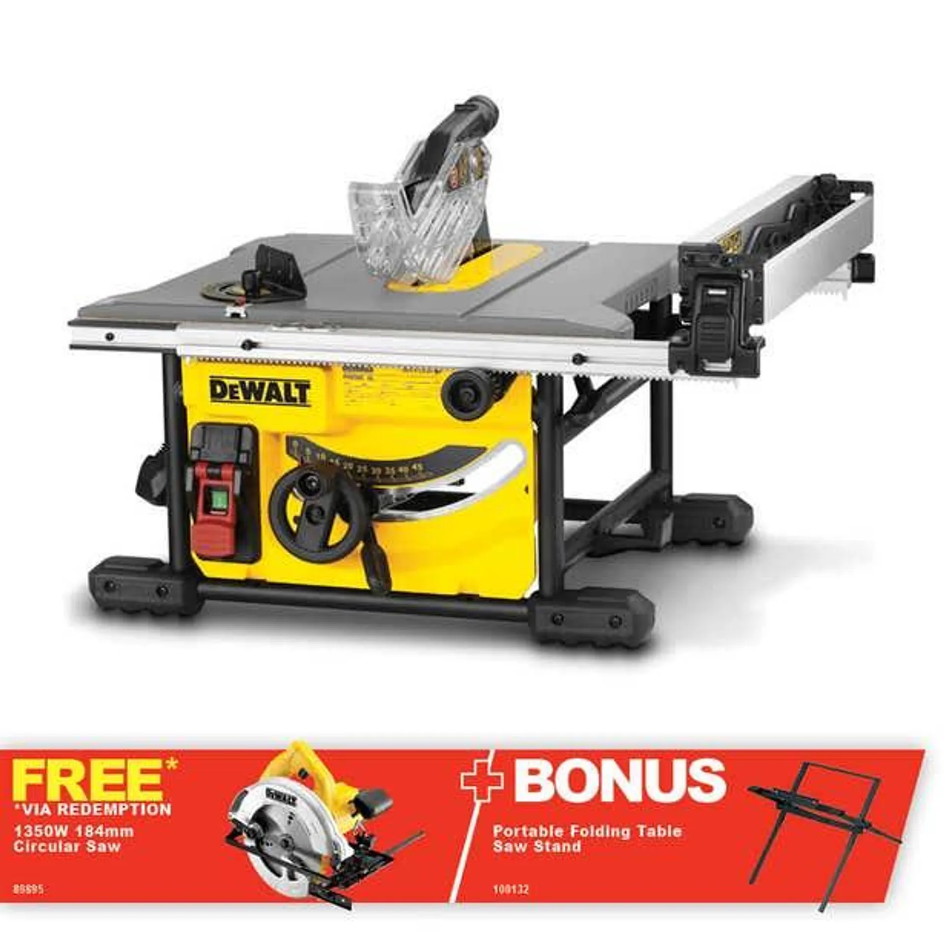 DEWALT 1850W 210mm Compact Table Saw DWE7485-XE