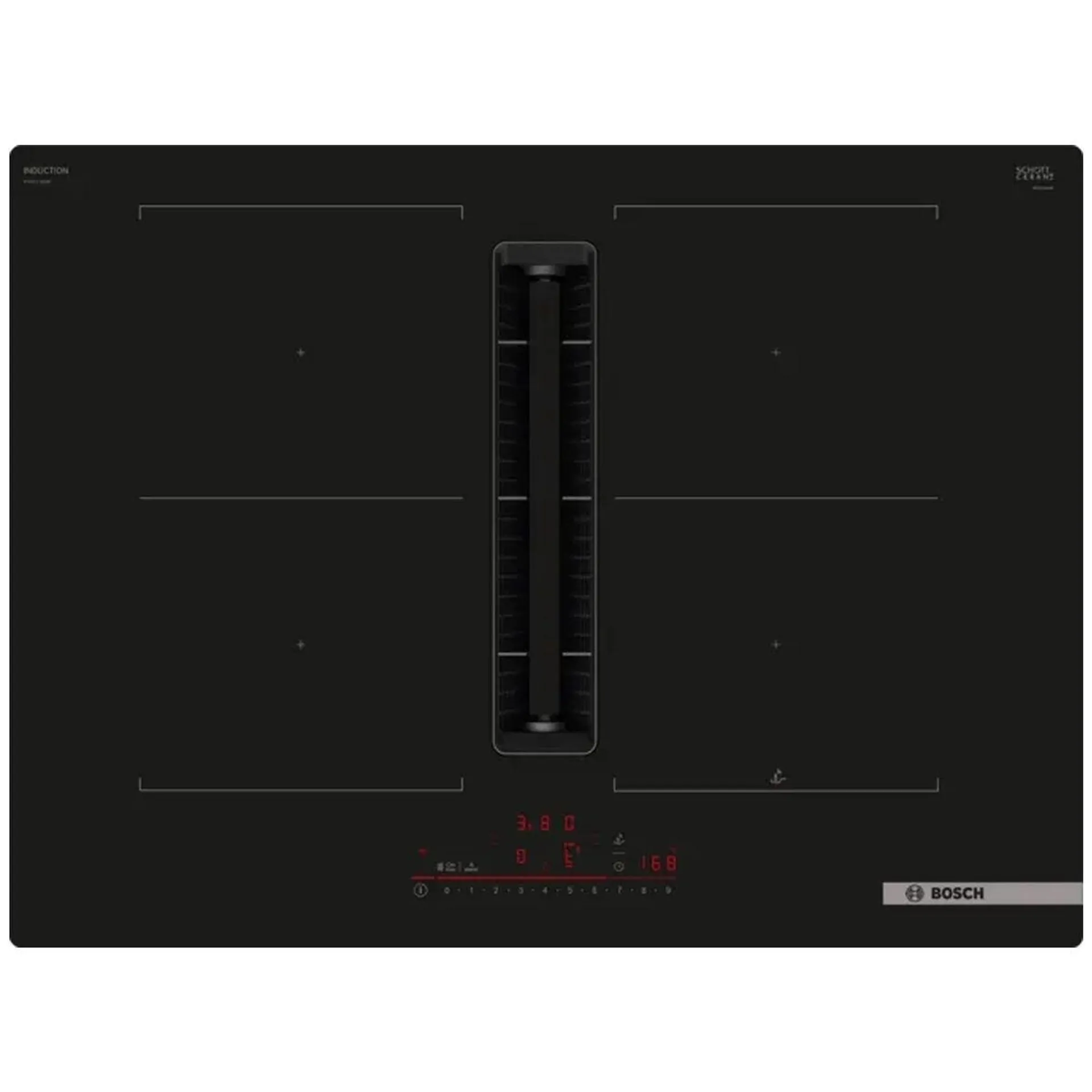 Bosch 70cm Series 6 Induction Cooktop with Downdraft Ventilation PVQ711H26E