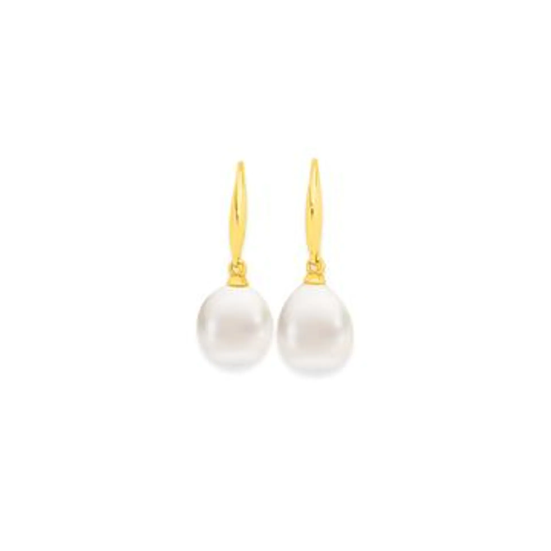 9ct Gold, Cultured Fresh Water Pearl Earrings