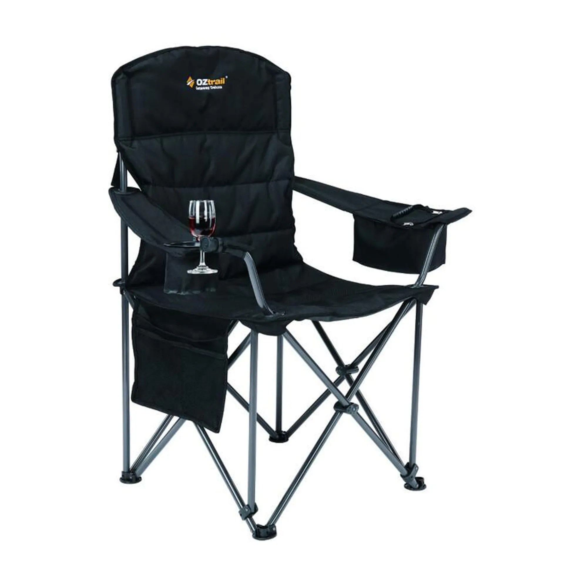 Oztrail Getaway Deluxe Camping Chair Black