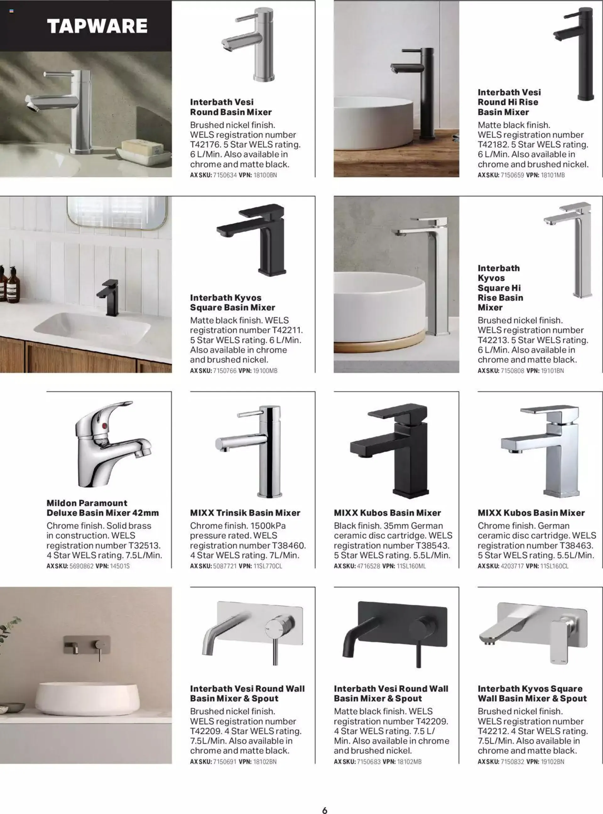 Mitre 10 Bathroom & Kitchen Selection Guide 2023 - Catalogue valid from 4 December to 31 December 2024 - page 6