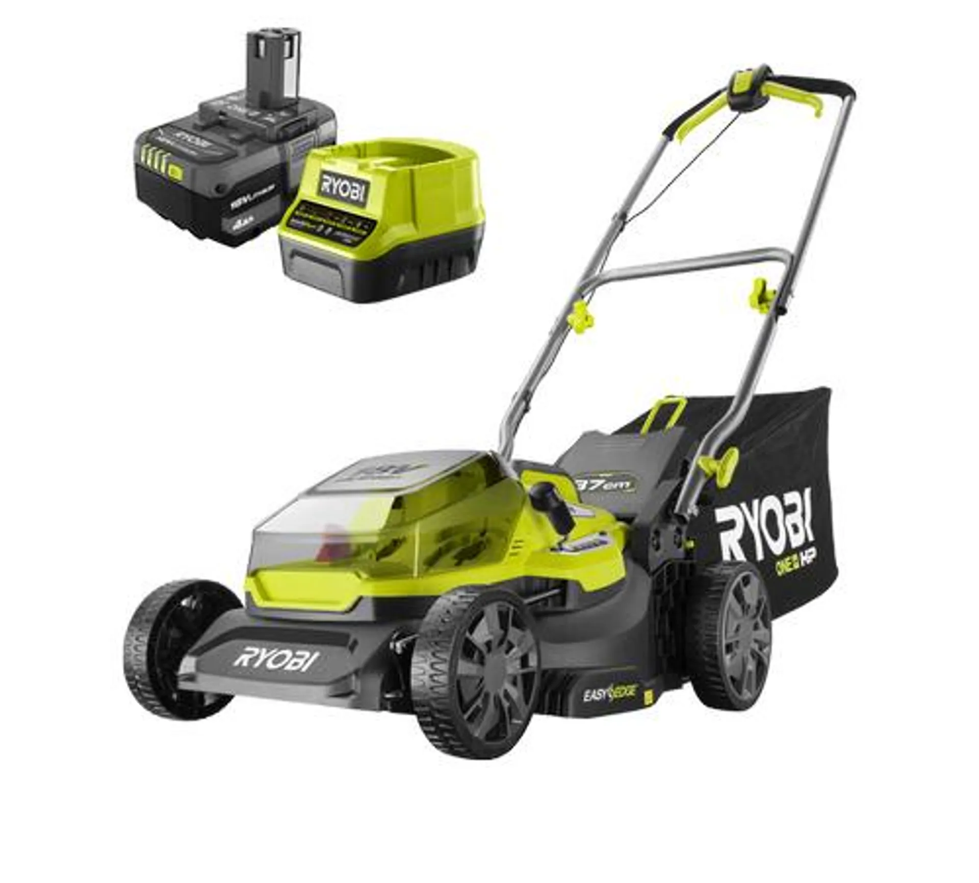 Ryobi One+ 18V 37cm 4.0Ah HP Brushless Cordless Lawn Mower Kit